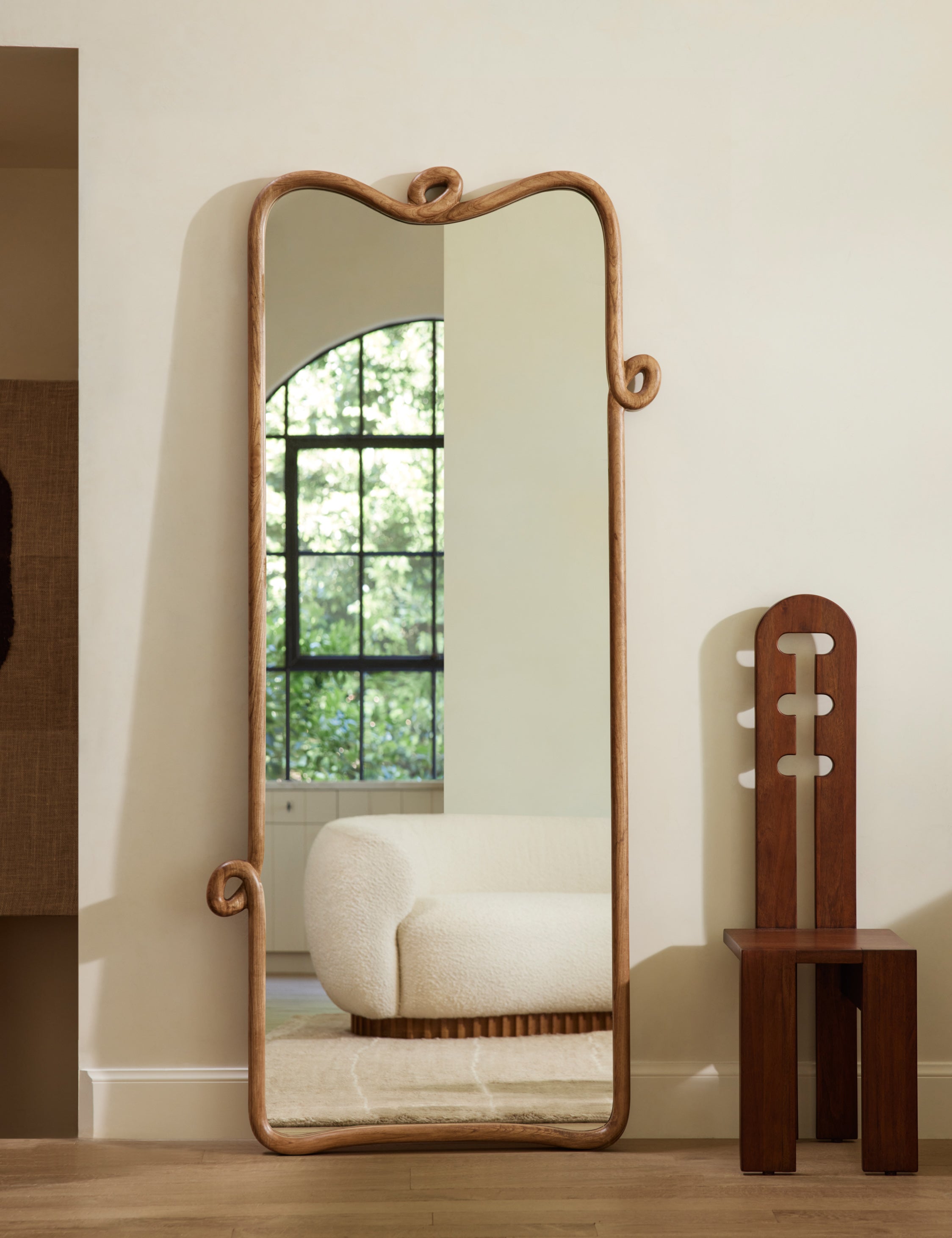 Looped Wood Full Length Mirror by Sarah Sherman Samuel