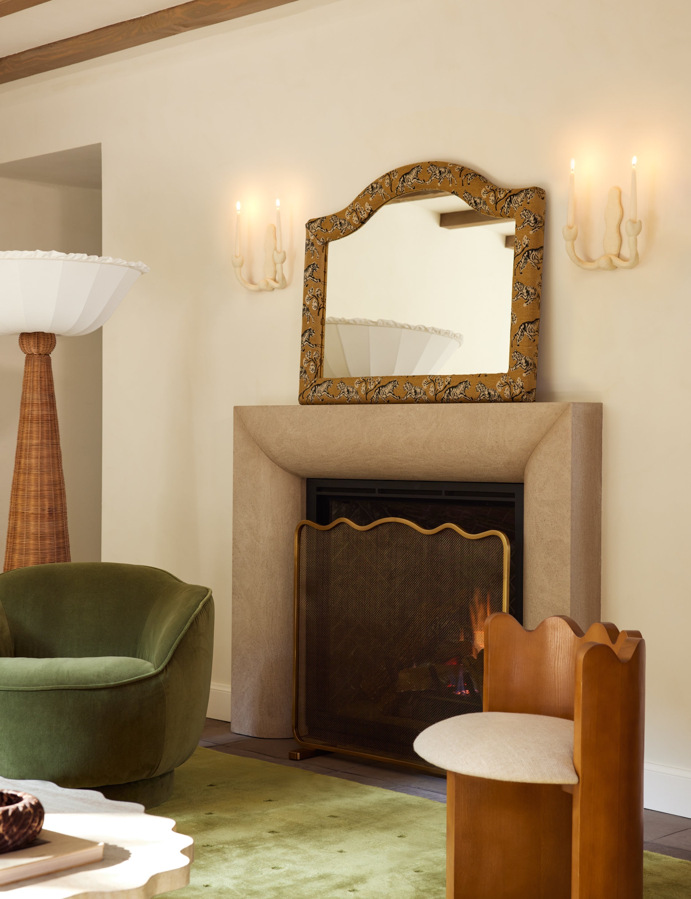 Tiger Mantel Mirror