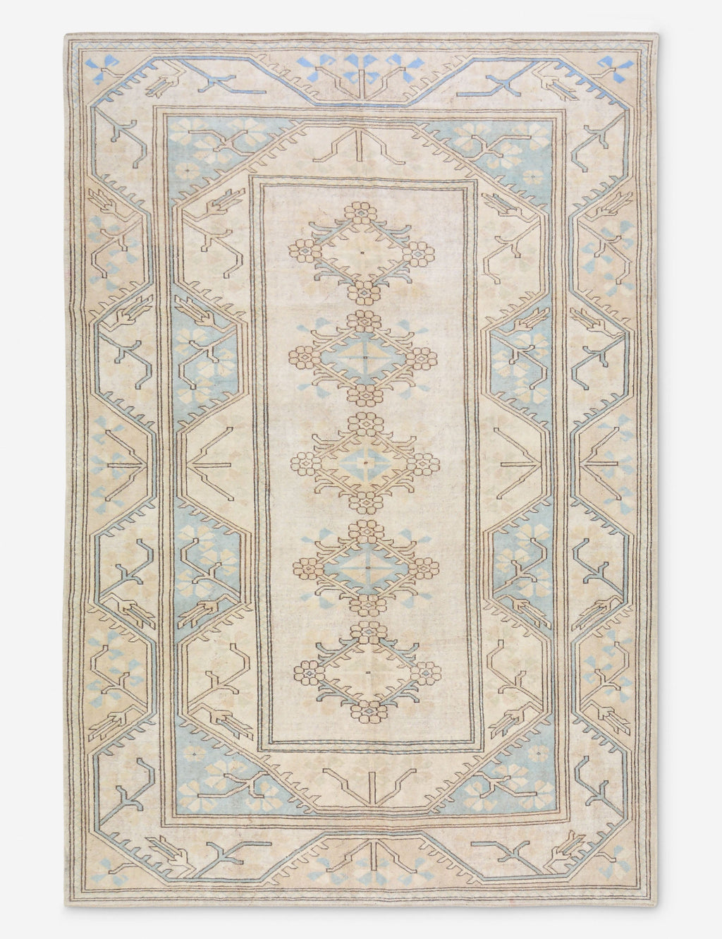 Vintage Turkish Hand-Knotted Wool Rug No. 469, 6' 5 x 9' 8