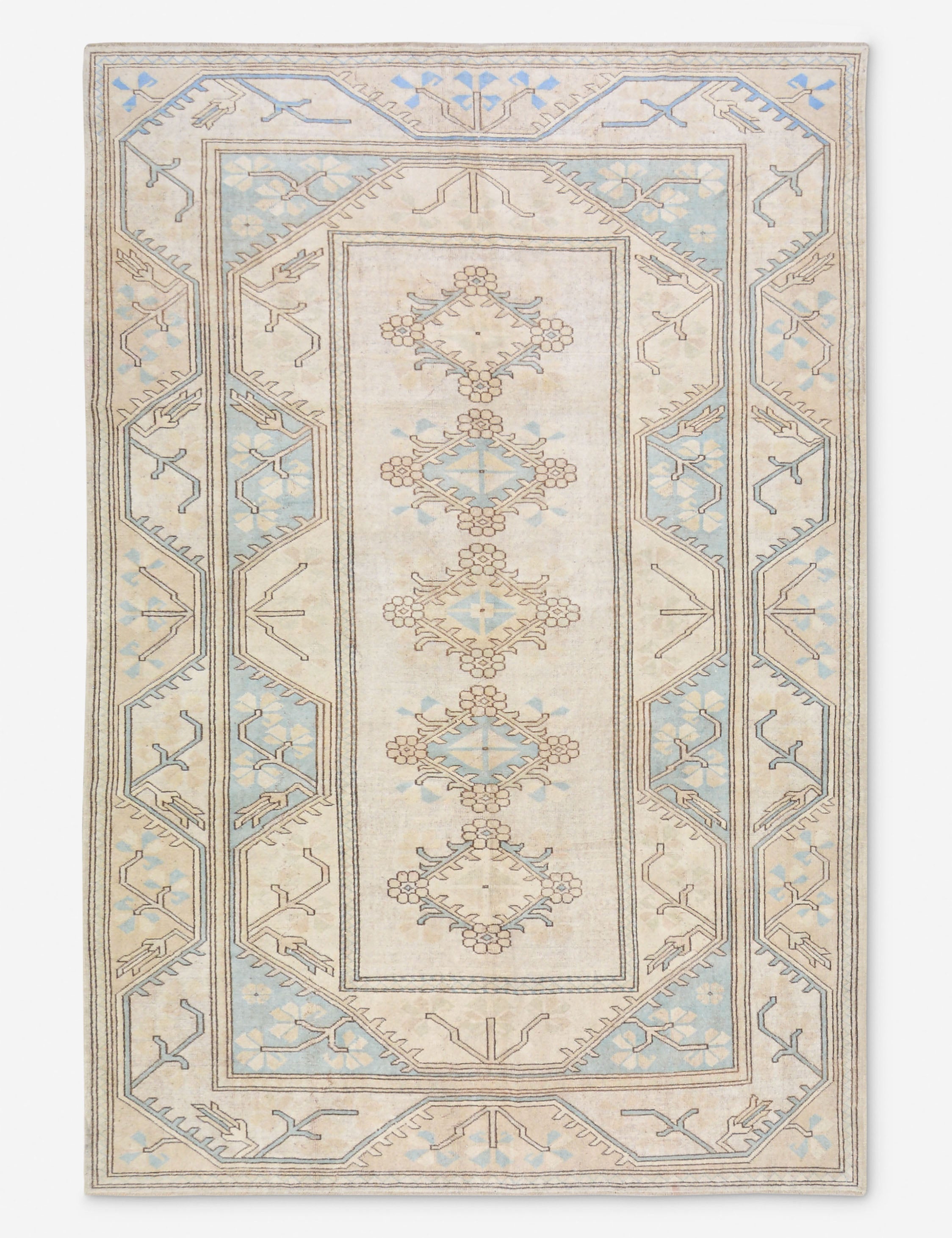Vintage Turkish Hand-Knotted Wool Rug No. 469, 6' 5 x 9' 8