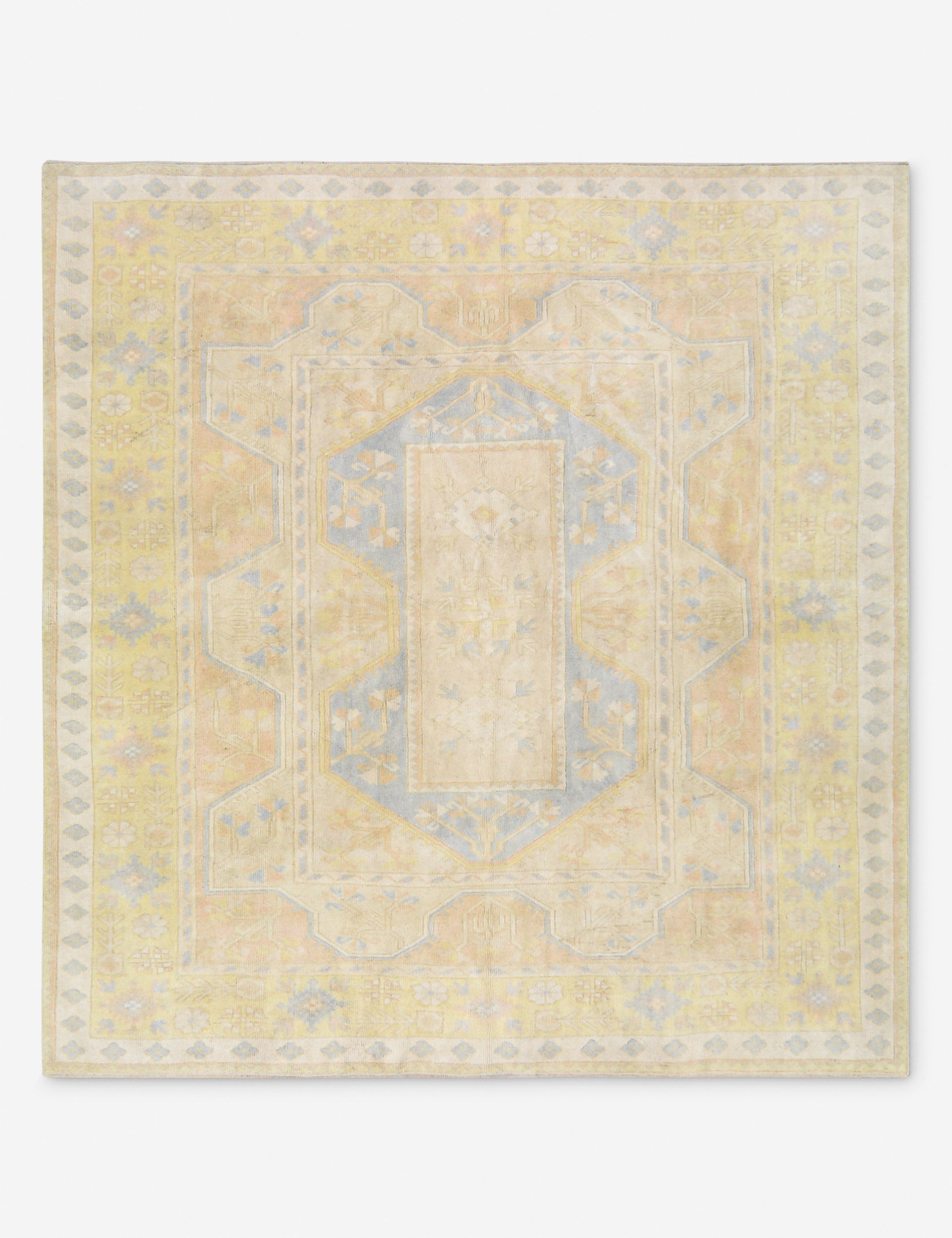 Vintage Turkish Hand-Knotted Wool Rug No. 472, 7' x 7'