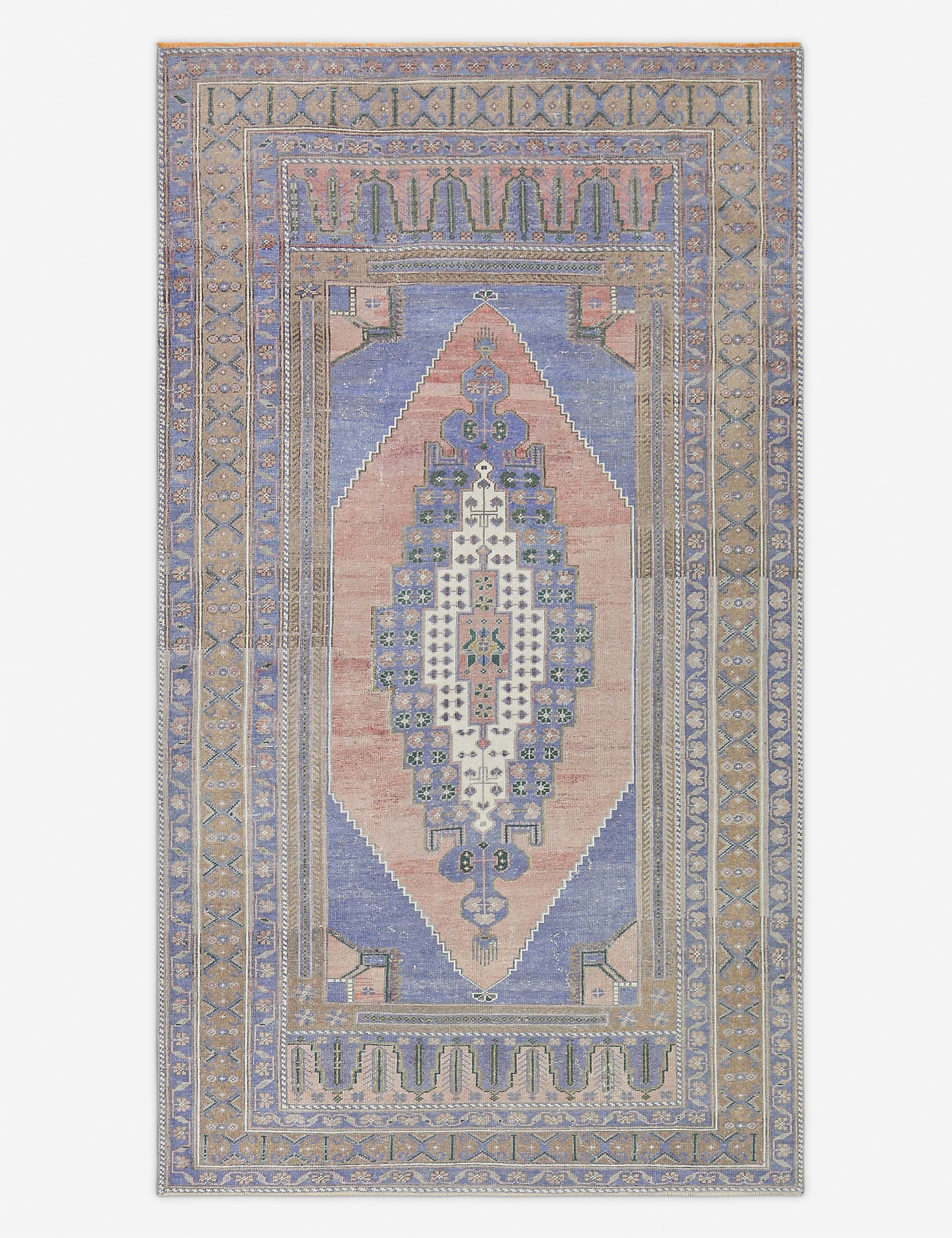 Vintage Turkish Hand-Knotted Wool Rug No. 480, 5' 2 x 9' 3