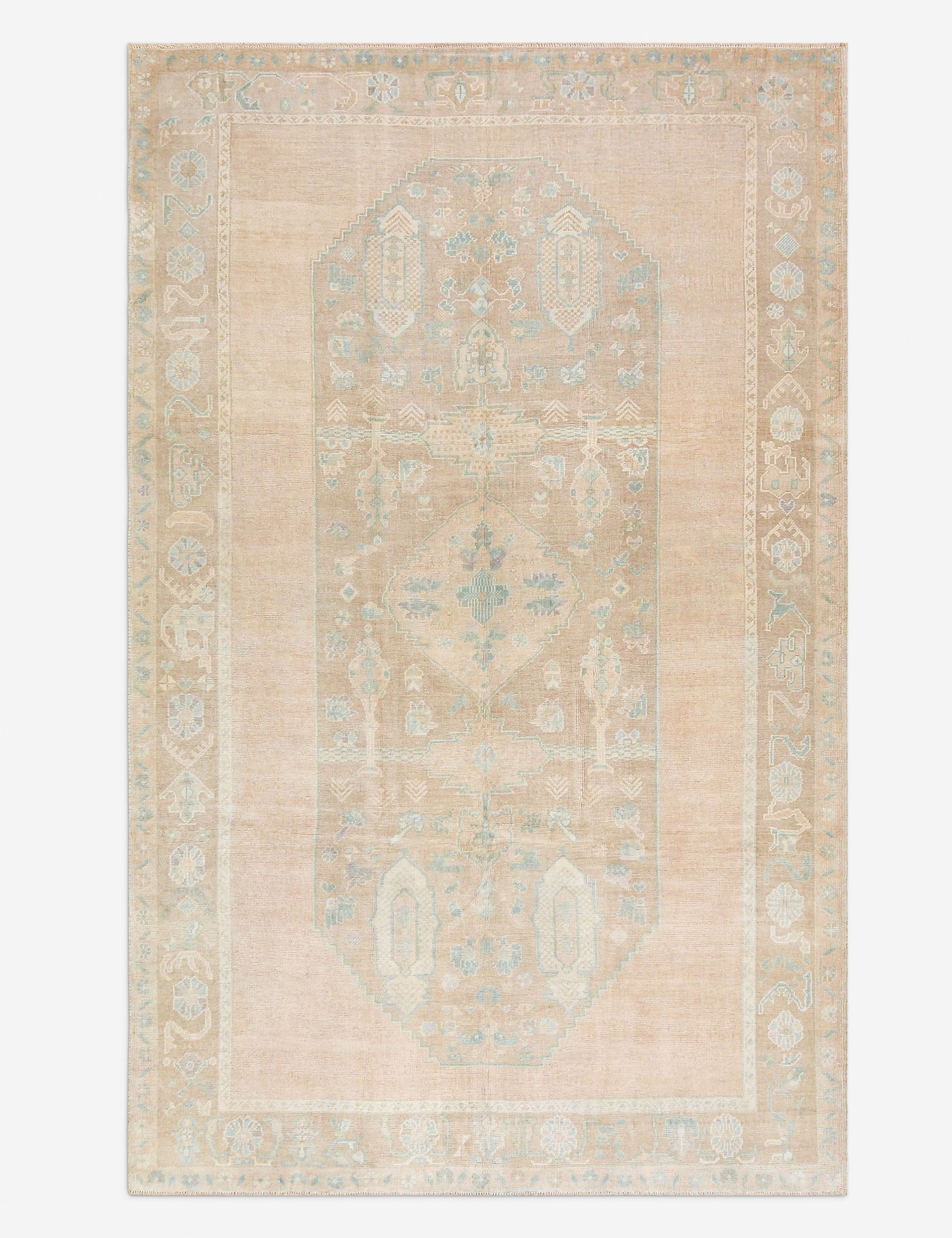 Vintage Turkish Hand-Knotted Wool Rug No. 482, 6' 1 x 9' 8
