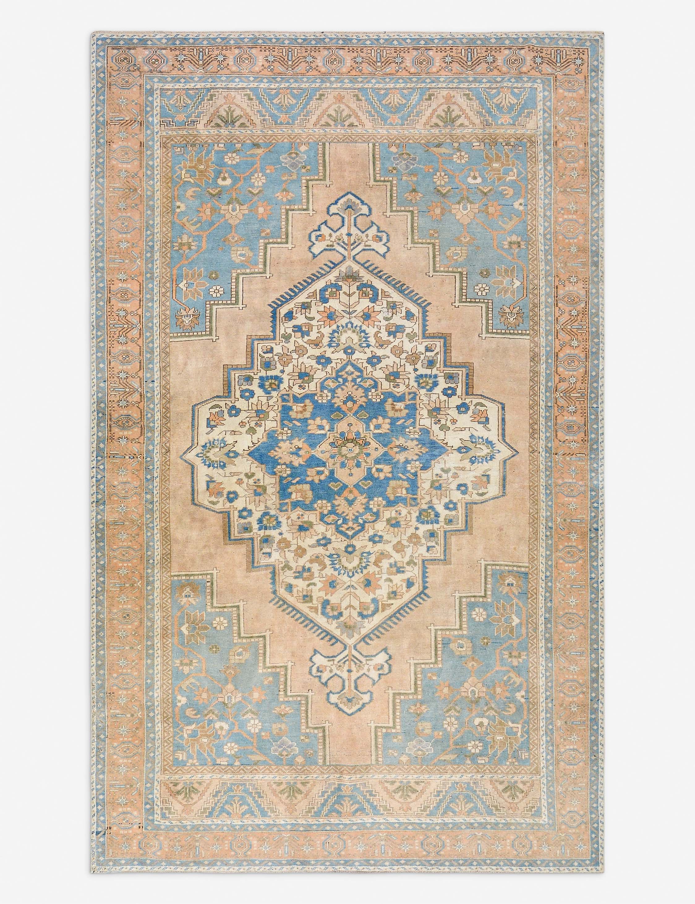 Vintage Turkish Hand-Knotted Wool Rug No. 483, 6' 5 x 10' 6