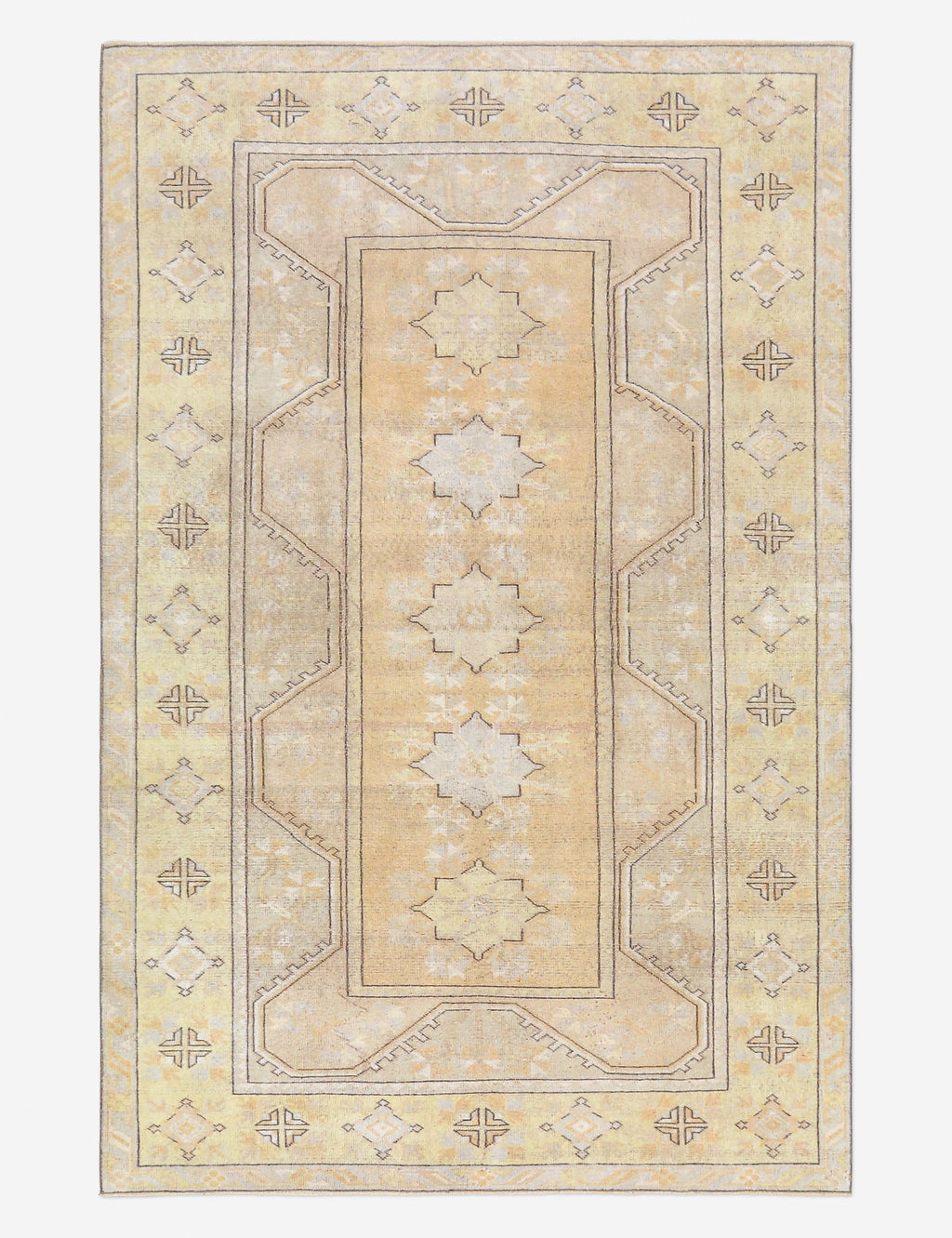 Vintage Turkish Hand-Knotted Wool Rug No. 487, 5' 1 x 7' 10