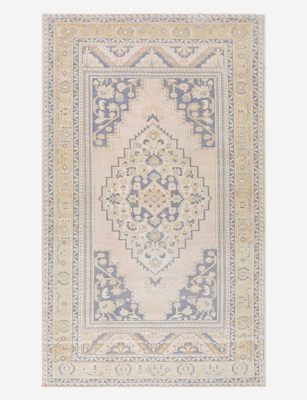 Vintage Turkish Hand-Knotted Wool Rug No. 488, 5' 1 x 8' 2