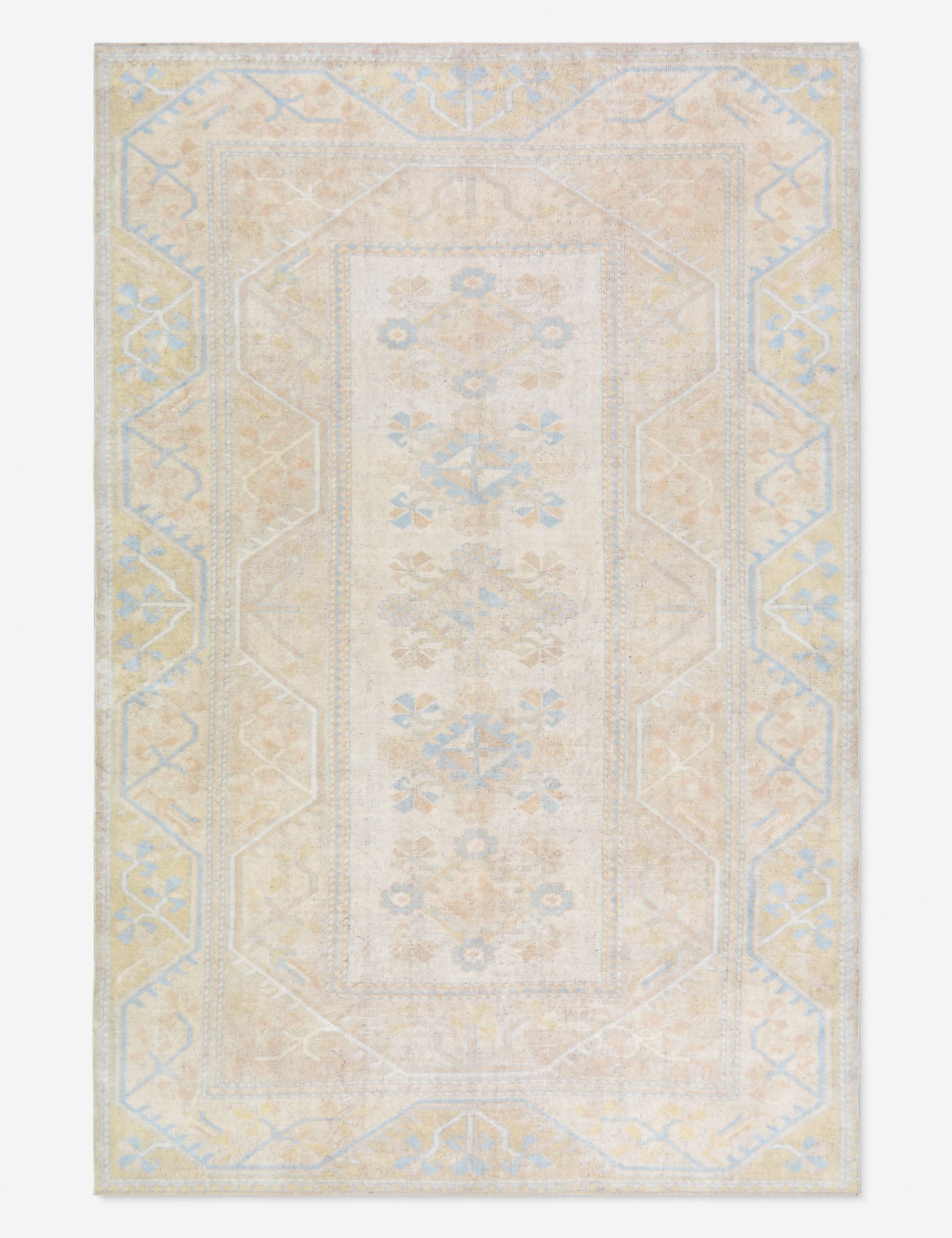 Vintage Turkish Hand-Knotted Wool Rug No. 491, 6' 5 x 9' 9