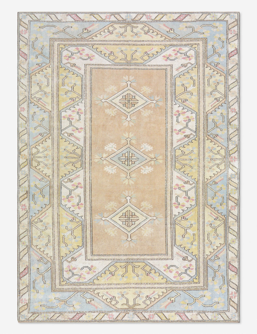 Vintage Turkish Hand-Knotted Wool Rug No. 492, 6' 7 x 9' 1