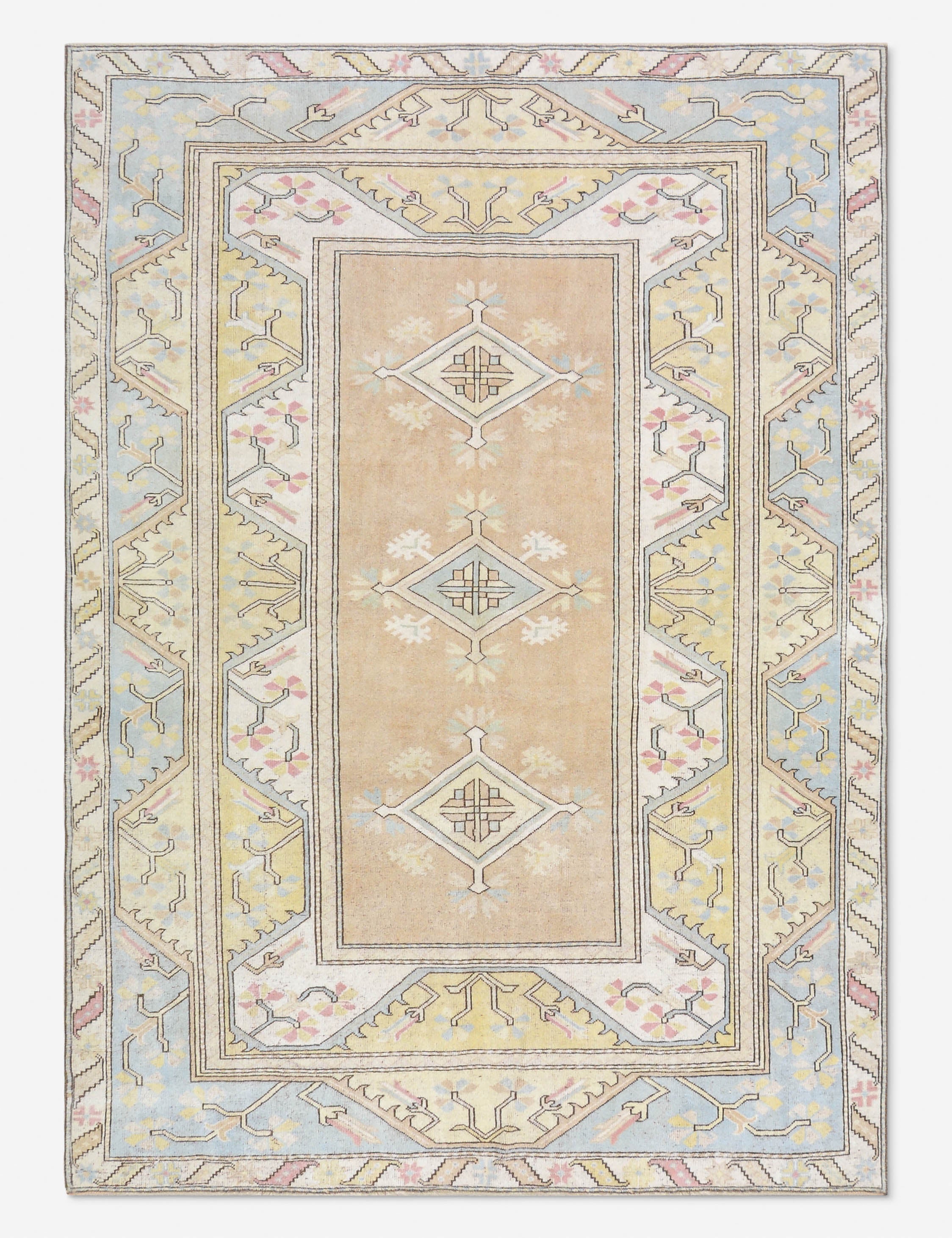 Vintage Turkish Hand-Knotted Wool Rug No. 492, 6' 7 x 9' 1