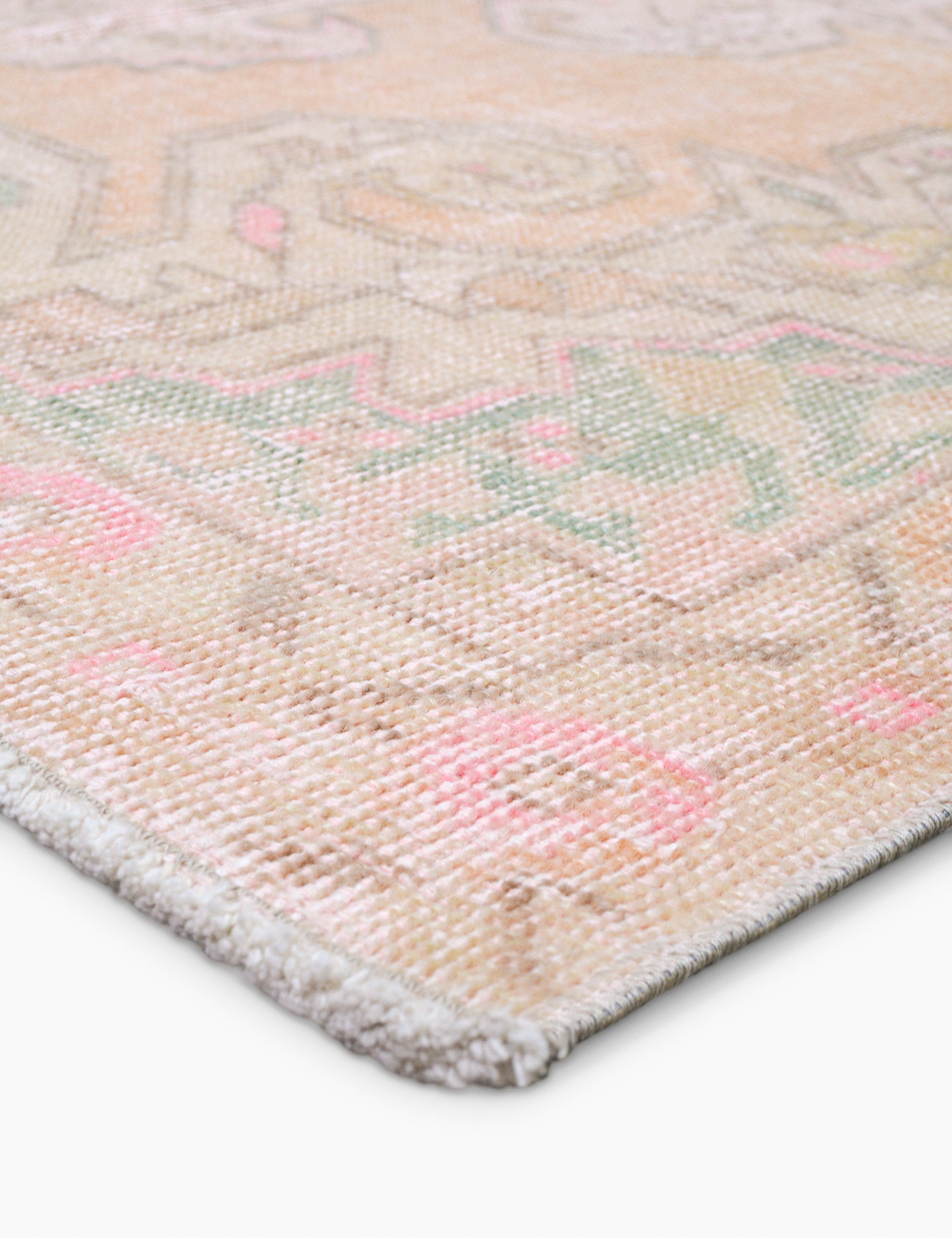 Vintage Turkish Hand-Knotted Wool Rug No. 493, 4' 3 x 7'
