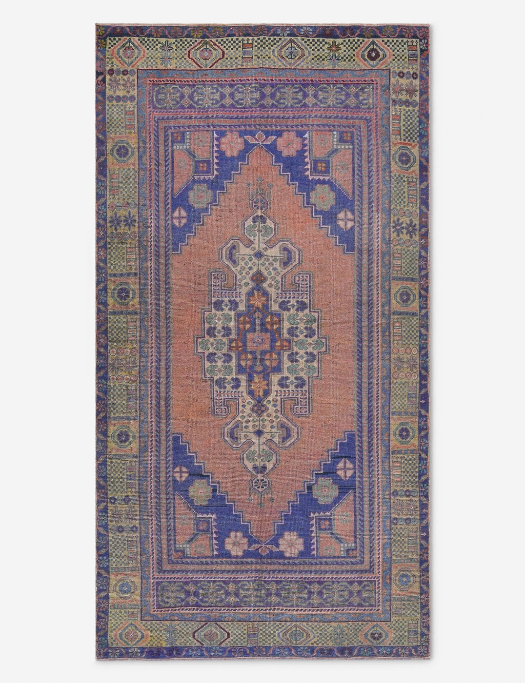 Vintage Turkish Hand-Knotted Wool Rug No. 495, 4' 2 x 7' 9