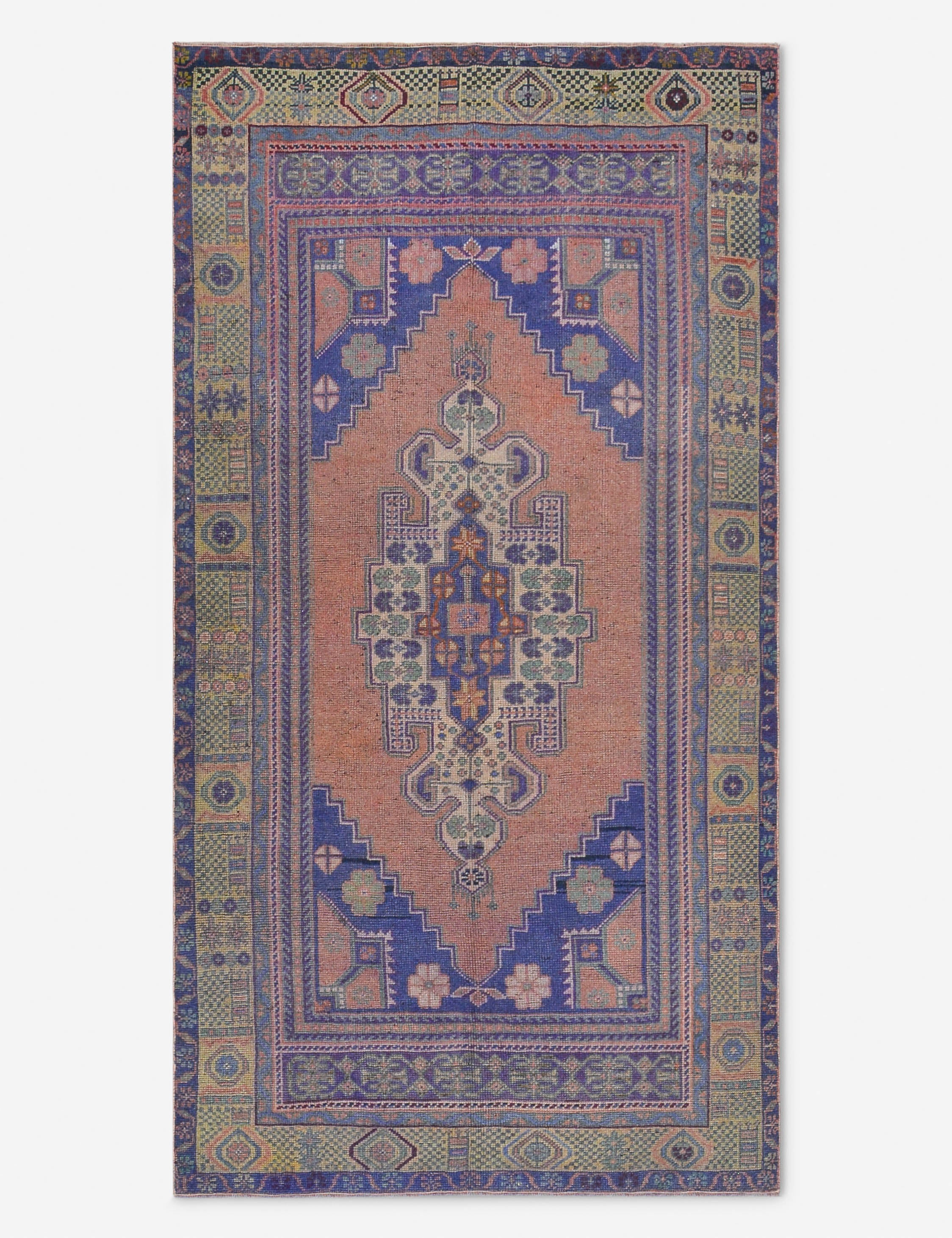 Vintage Turkish Hand-Knotted Wool Rug No. 495, 4' 2 x 7' 9