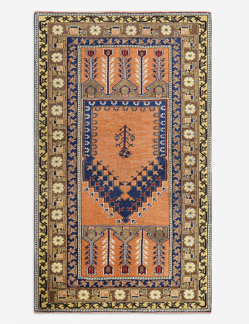 Vintage Turkish Hand-Knotted Wool Rug No. 499, 3' 10 x 6' 7