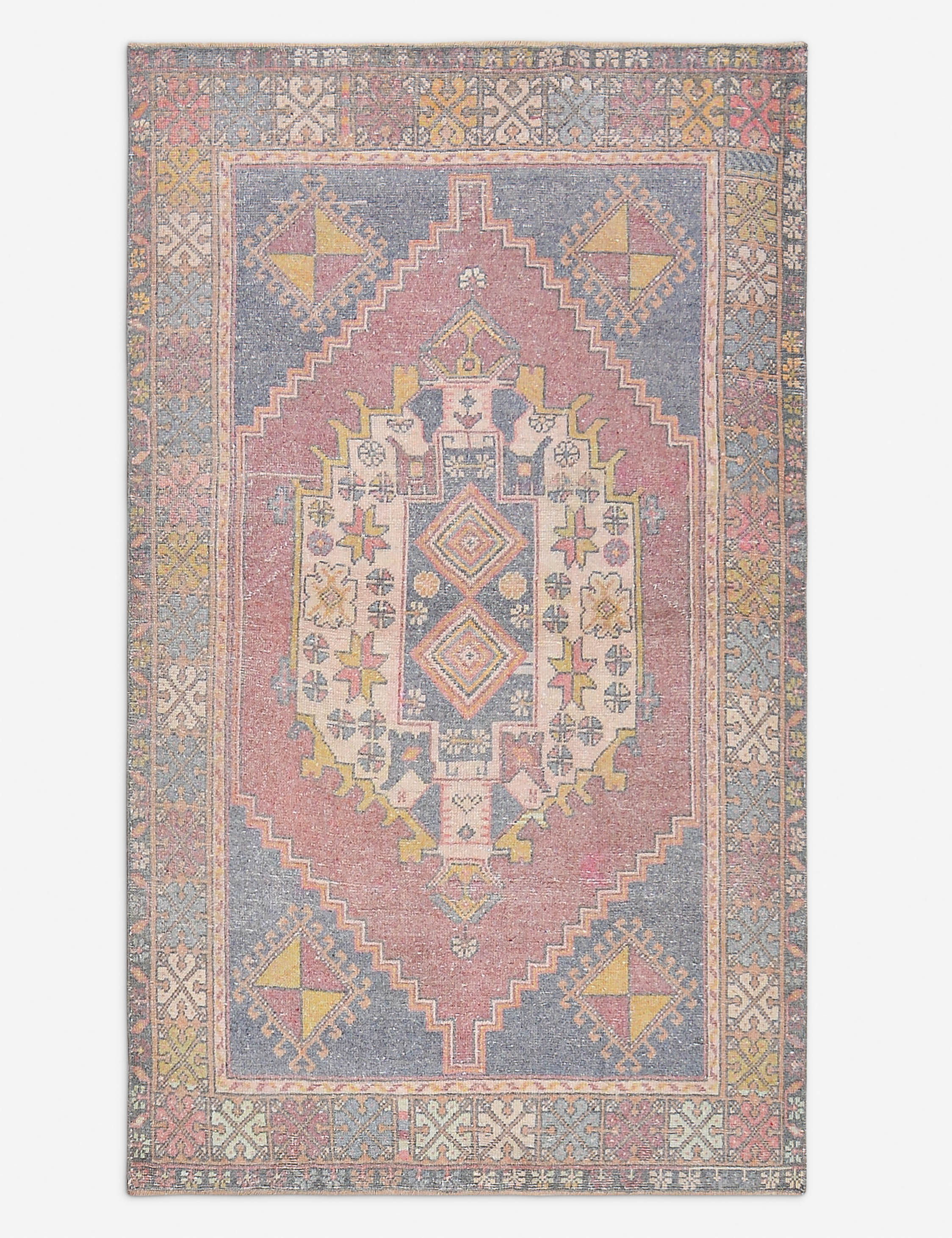 Vintage Turkish Hand-Knotted Wool Rug No. 500, 3' 11 x 6' 2