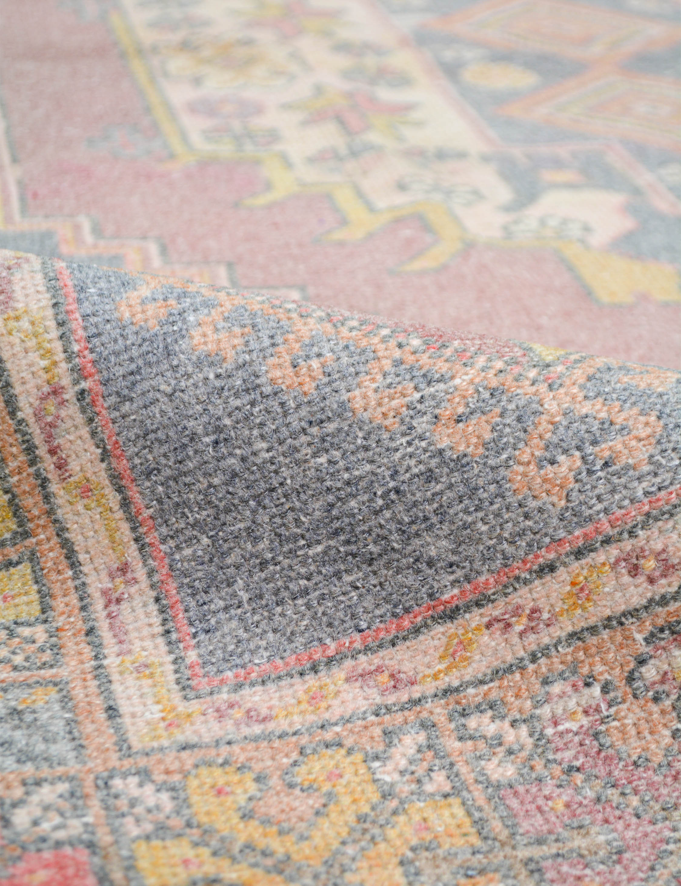 Vintage Turkish Hand-Knotted Wool Rug No. 500, 3' 11 x 6' 2