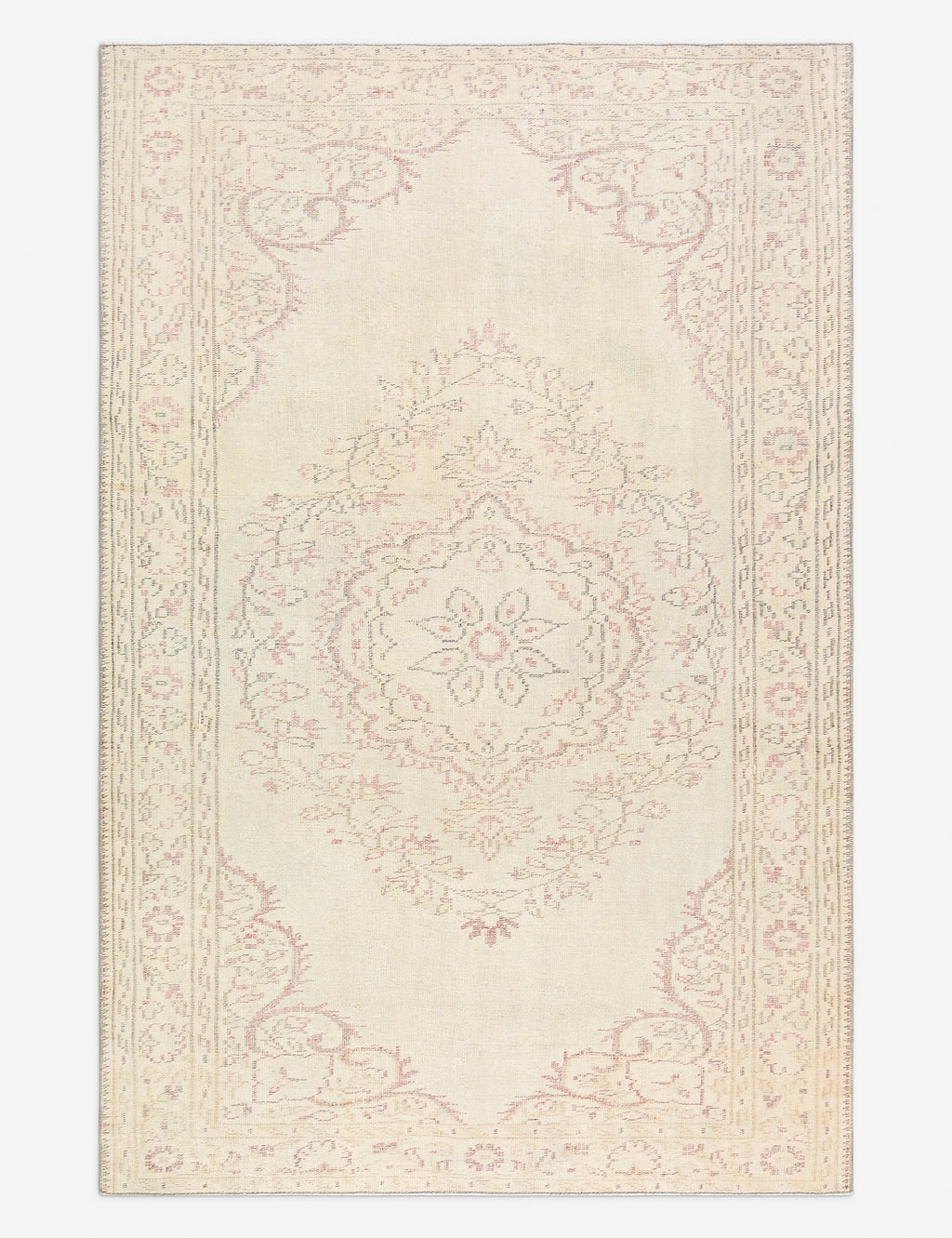 Vintage Turkish Hand-Knotted Wool Rug No. 501, 5' 6 x 8' 7