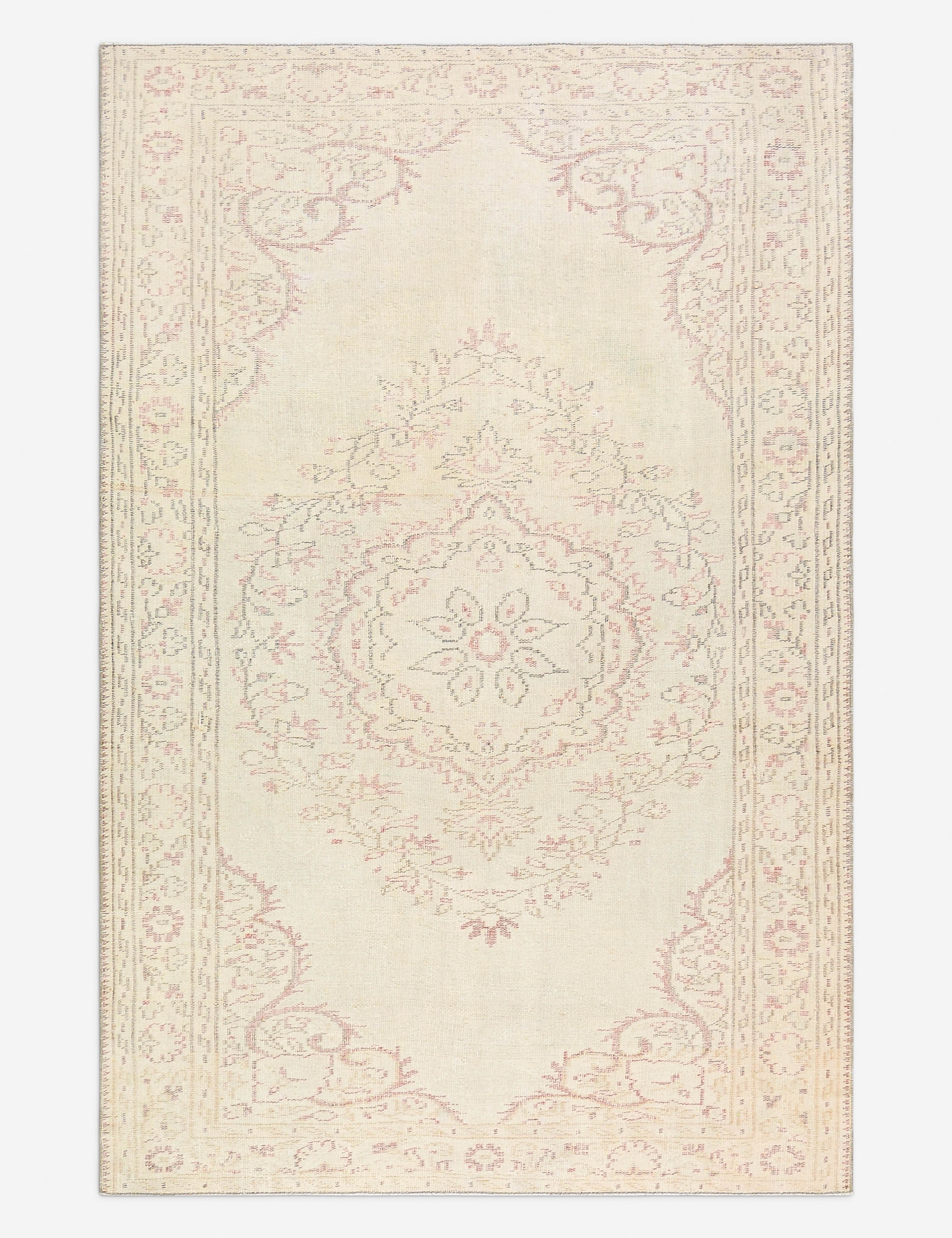 Vintage Turkish Hand-Knotted Wool Rug No. 501, 5' 6 x 8' 7