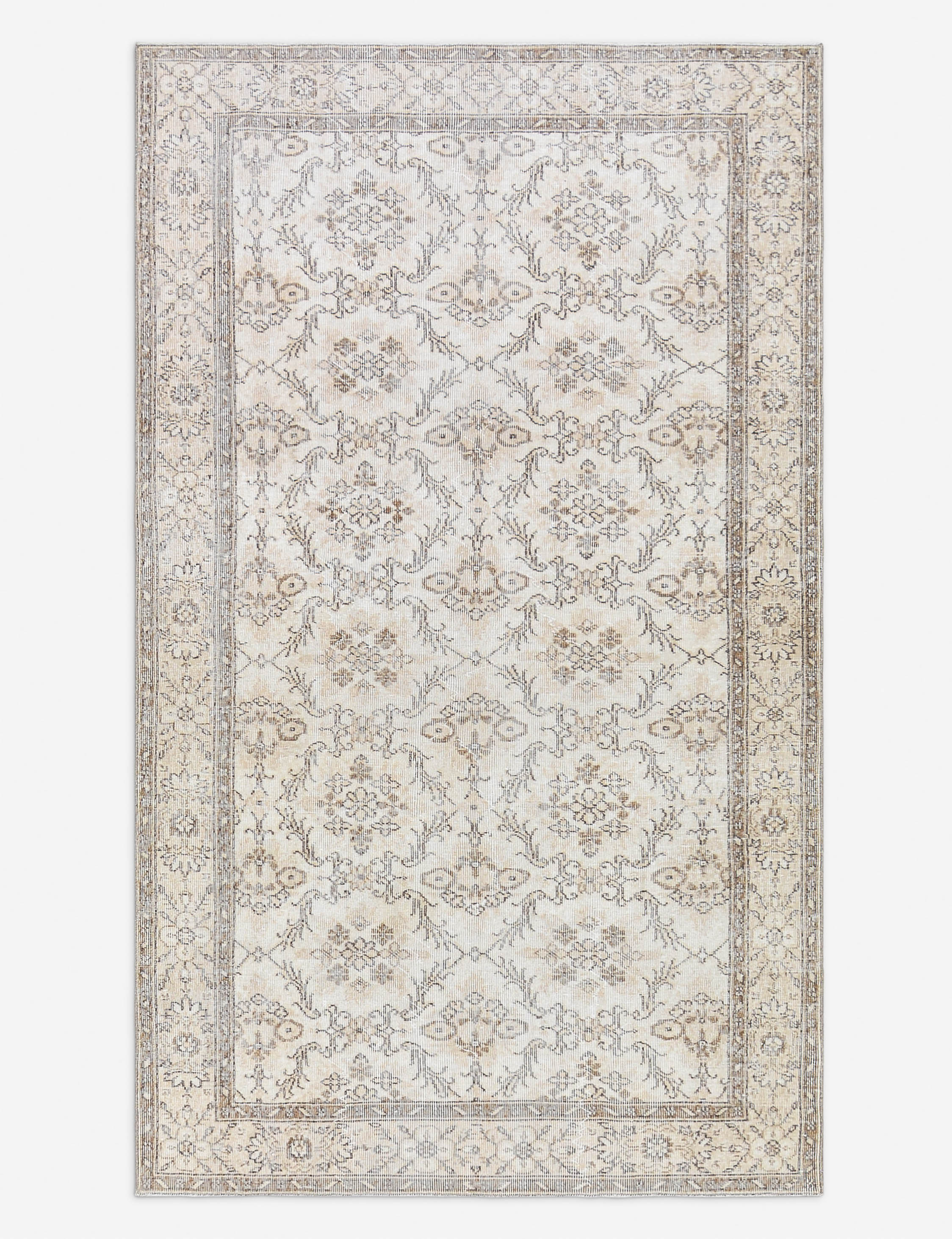 Vintage Turkish Hand-Knotted Wool Rug No. 502, 5' 3 x 9'