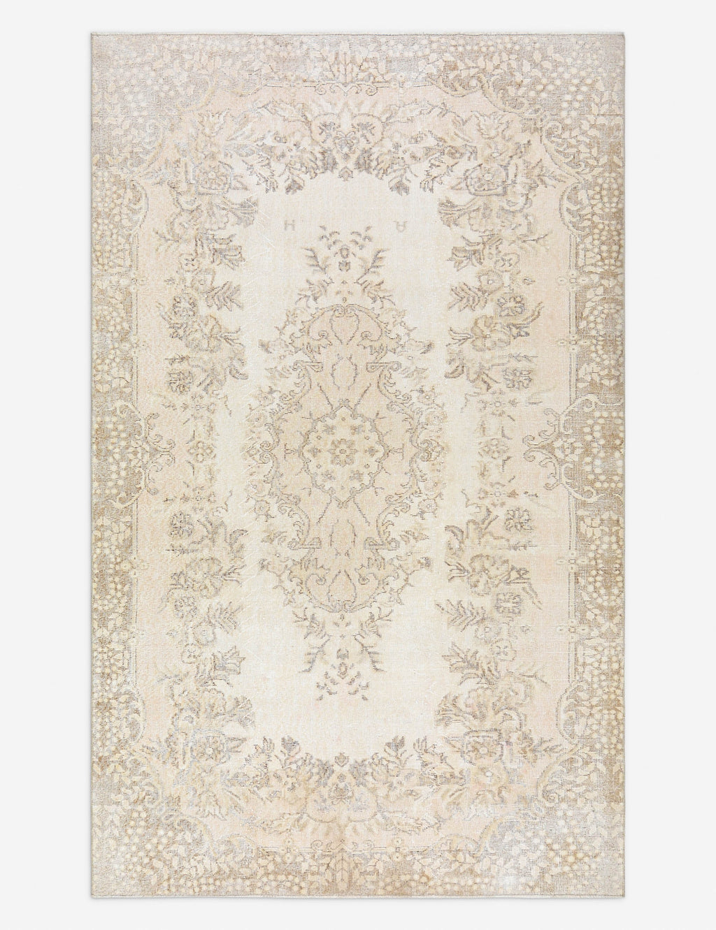 Vintage Turkish Hand-Knotted Wool Rug No. 503, 6' x 9' 10