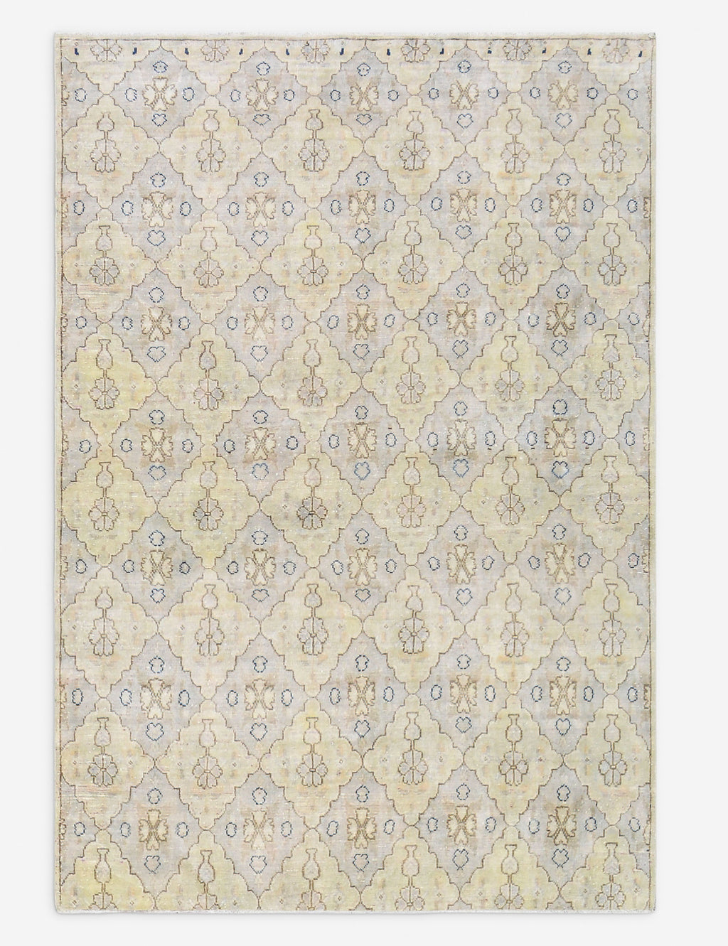 Vintage Turkish Hand-Knotted Wool Rug No. 513, 4' 10 x 7'
