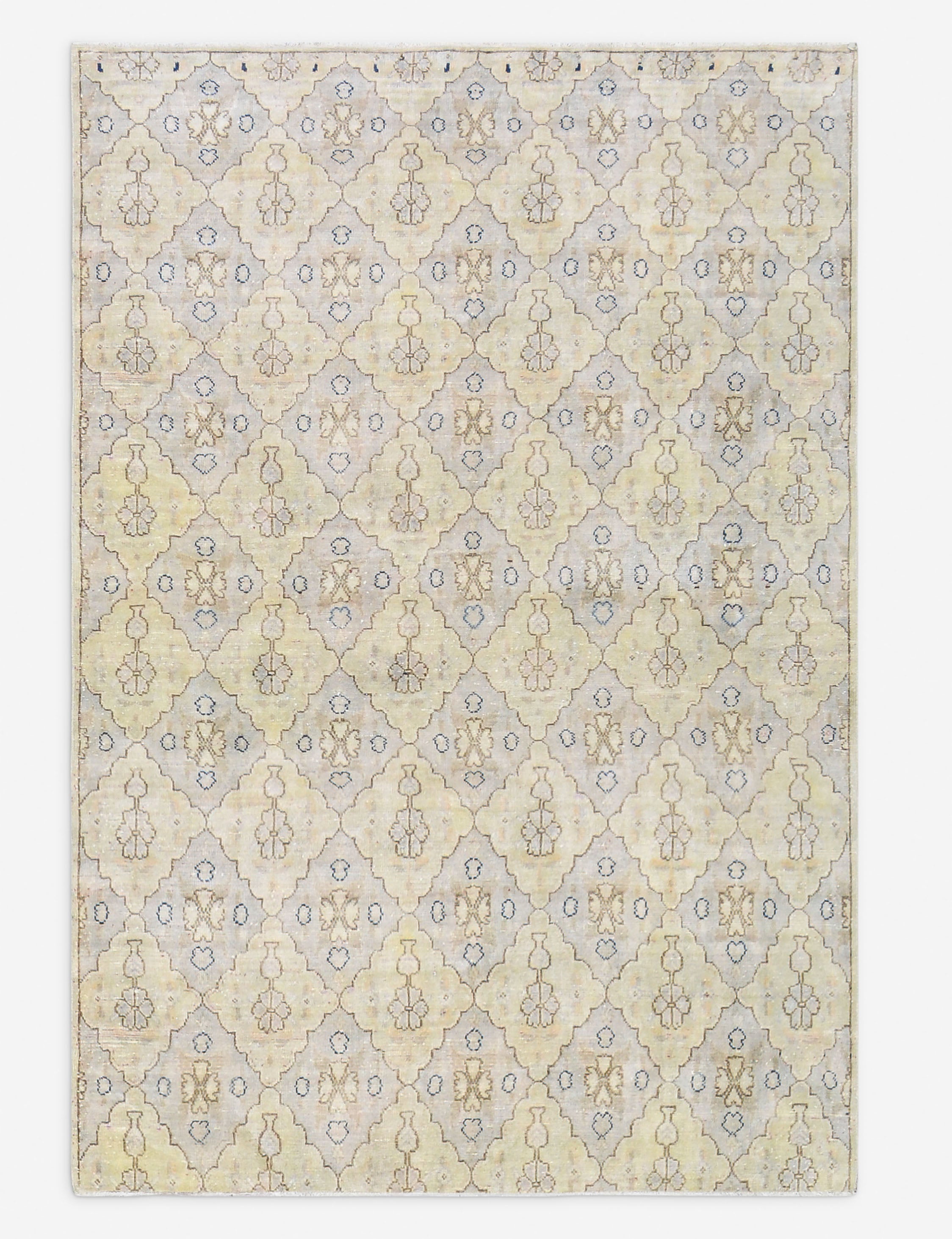 Vintage Turkish Hand-Knotted Wool Rug No. 513, 4' 10 x 7'