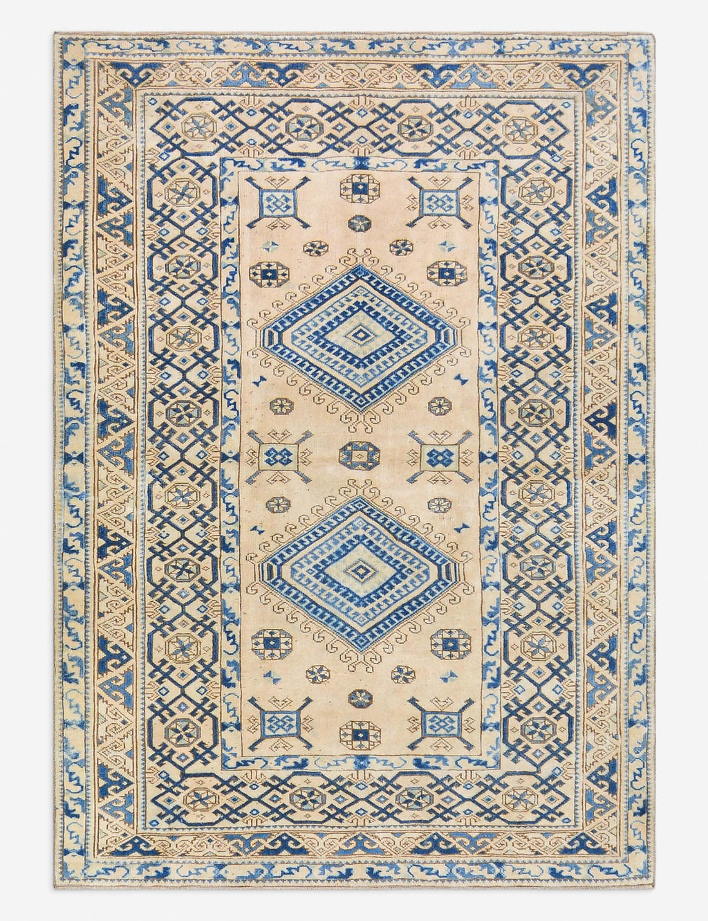 Vintage Turkish Hand-Knotted Wool Rug No. 515, 4' 10 x 6' 9