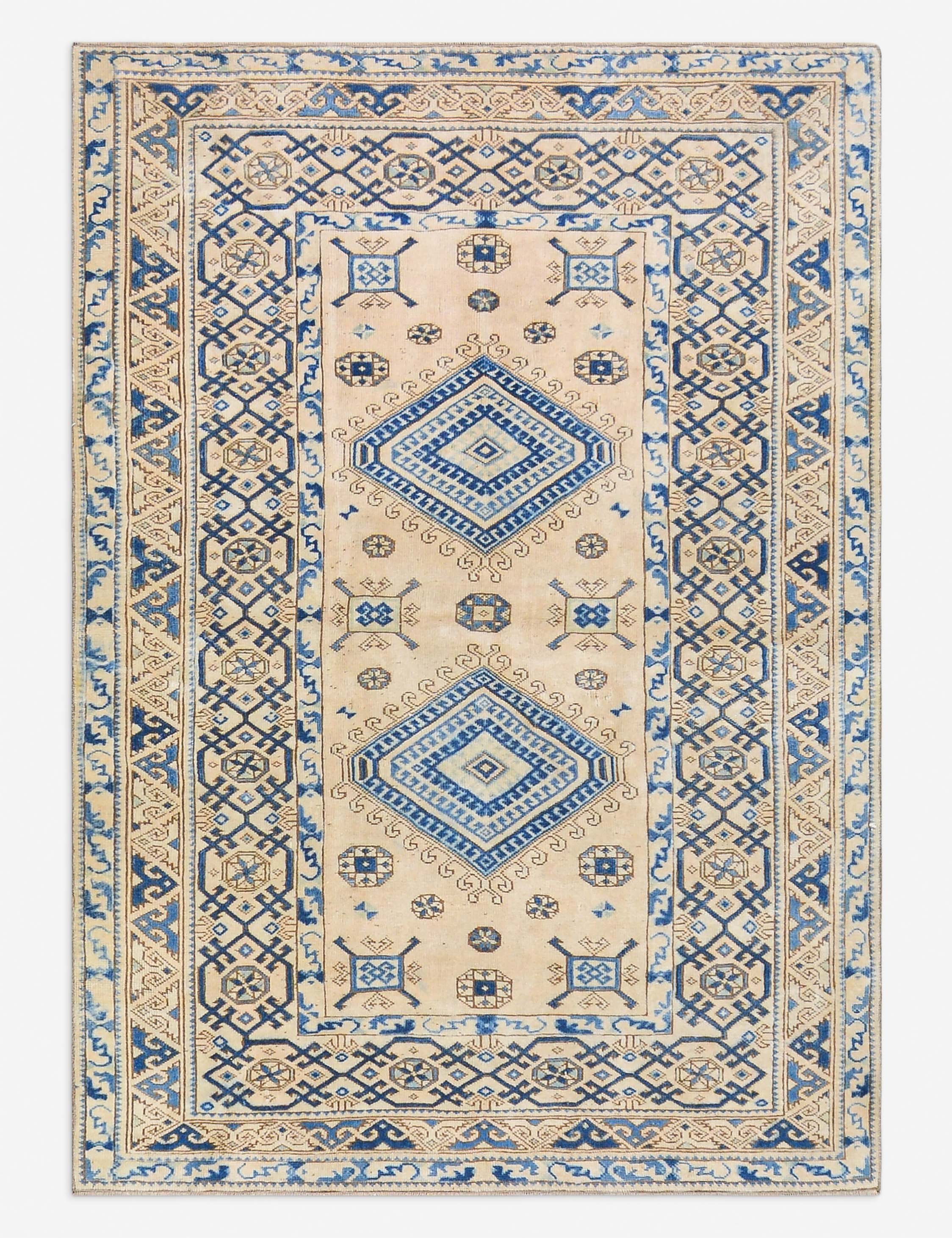 Vintage Turkish Hand-Knotted Wool Rug No. 515, 4' 10 x 6' 9