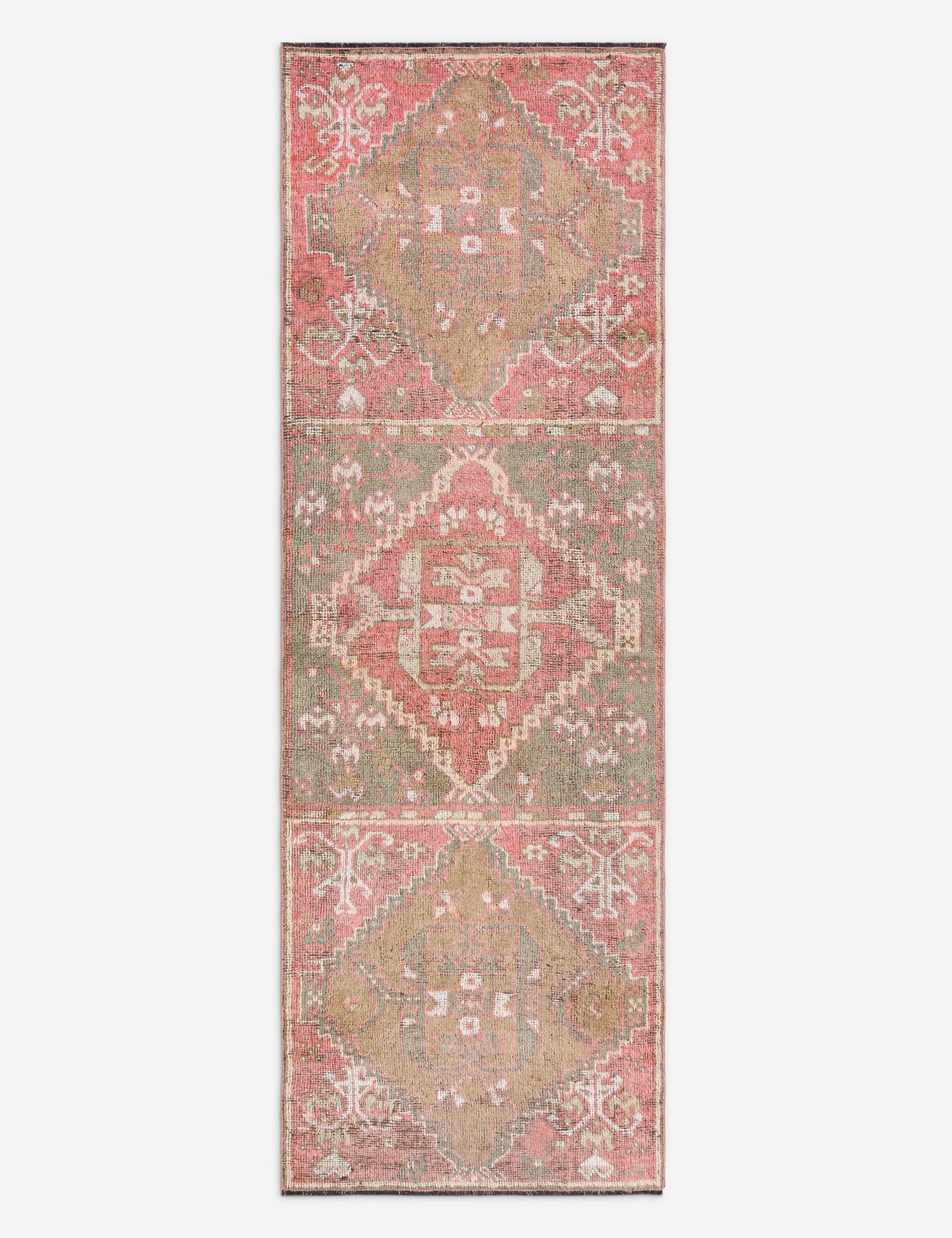 Vintage Turkish Hand-Knotted Wool Runner Rug No. 274, 3' 3 x 10'