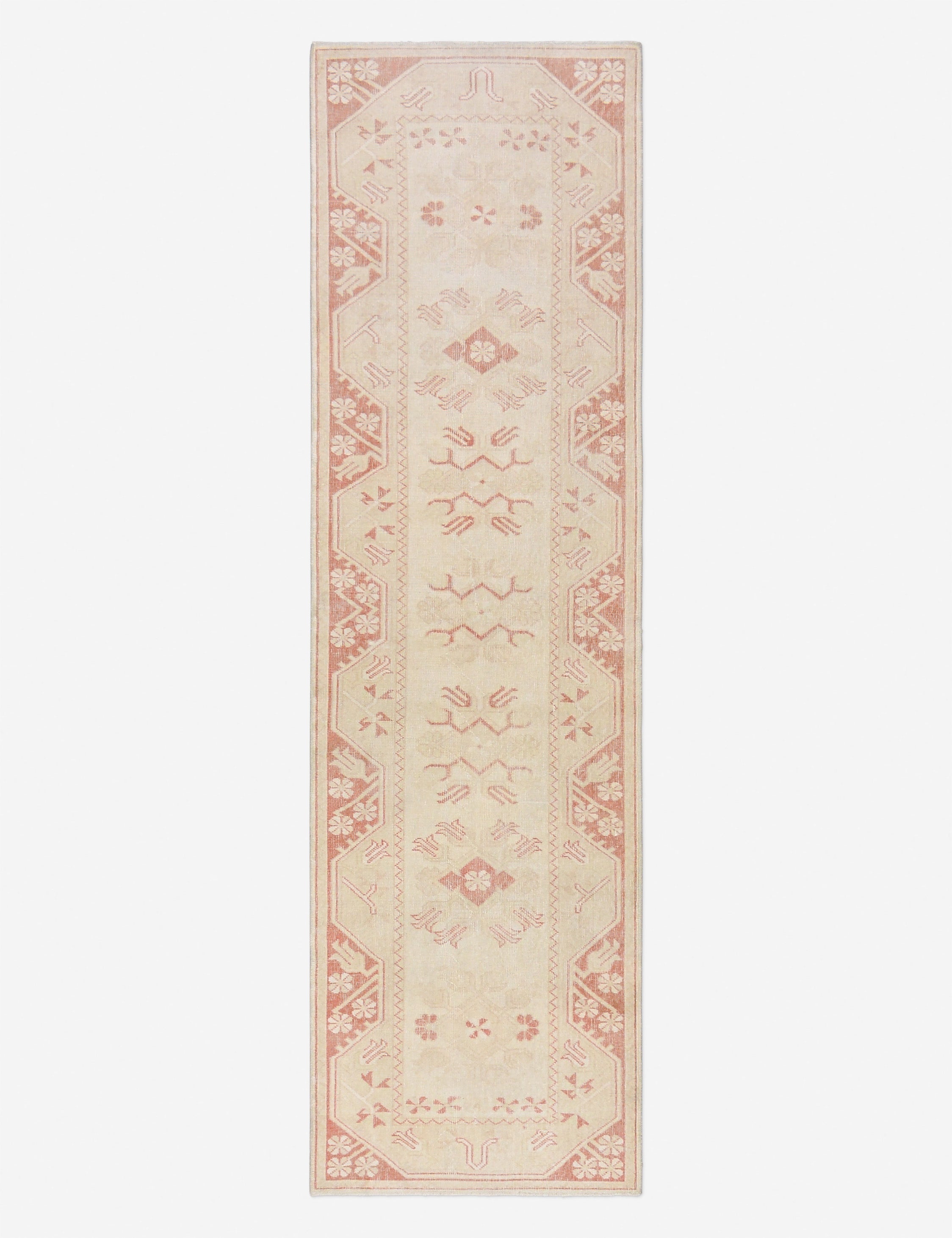 Vintage Turkish Hand-Knotted Wool Runner Rug No. 279, 2' 7 x 9' 1