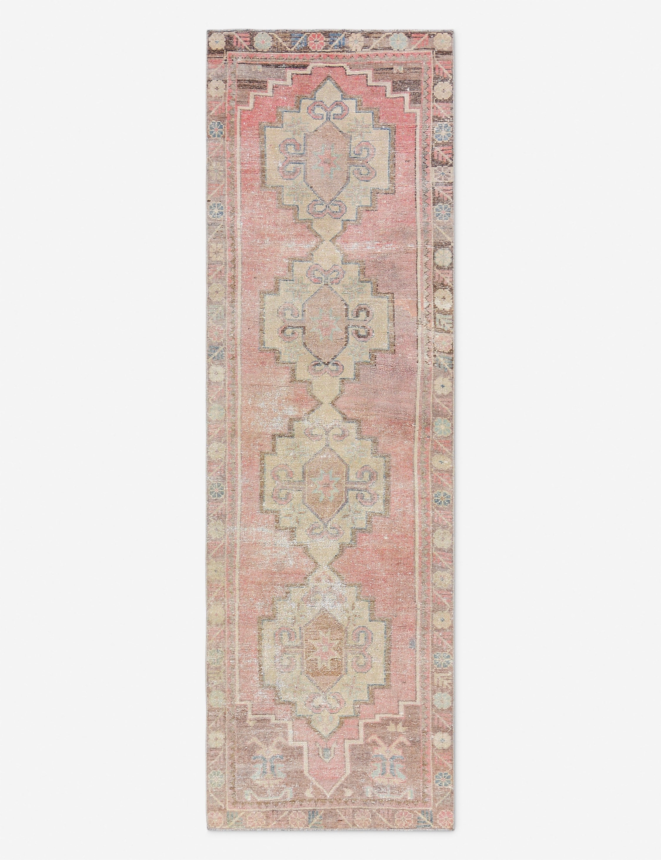 Vintage Turkish Hand-Knotted Wool Runner Rug No. 280, 3' x 10'
