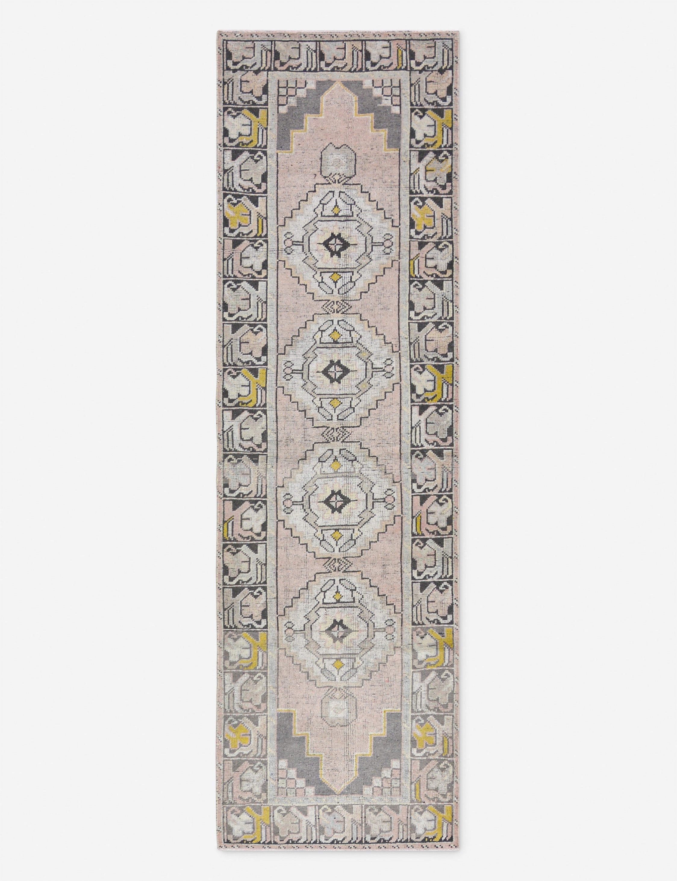 Vintage Turkish Hand-Knotted Wool Runner Rug No. 282, 2' 10 x 9' 8
