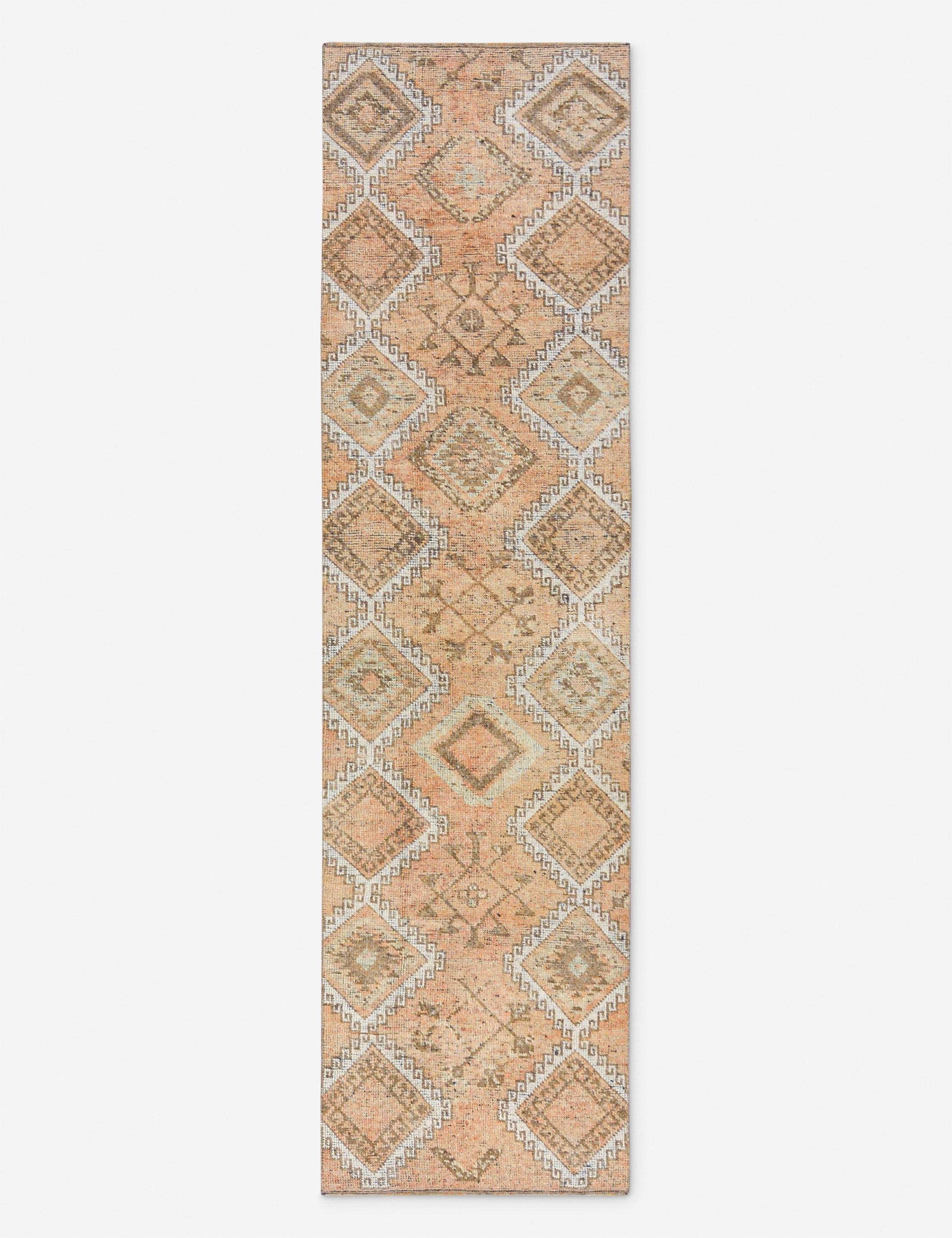 Vintage Turkish Hand-Knotted Wool Runner Rug No. 283, 2' 8 x 9' 5