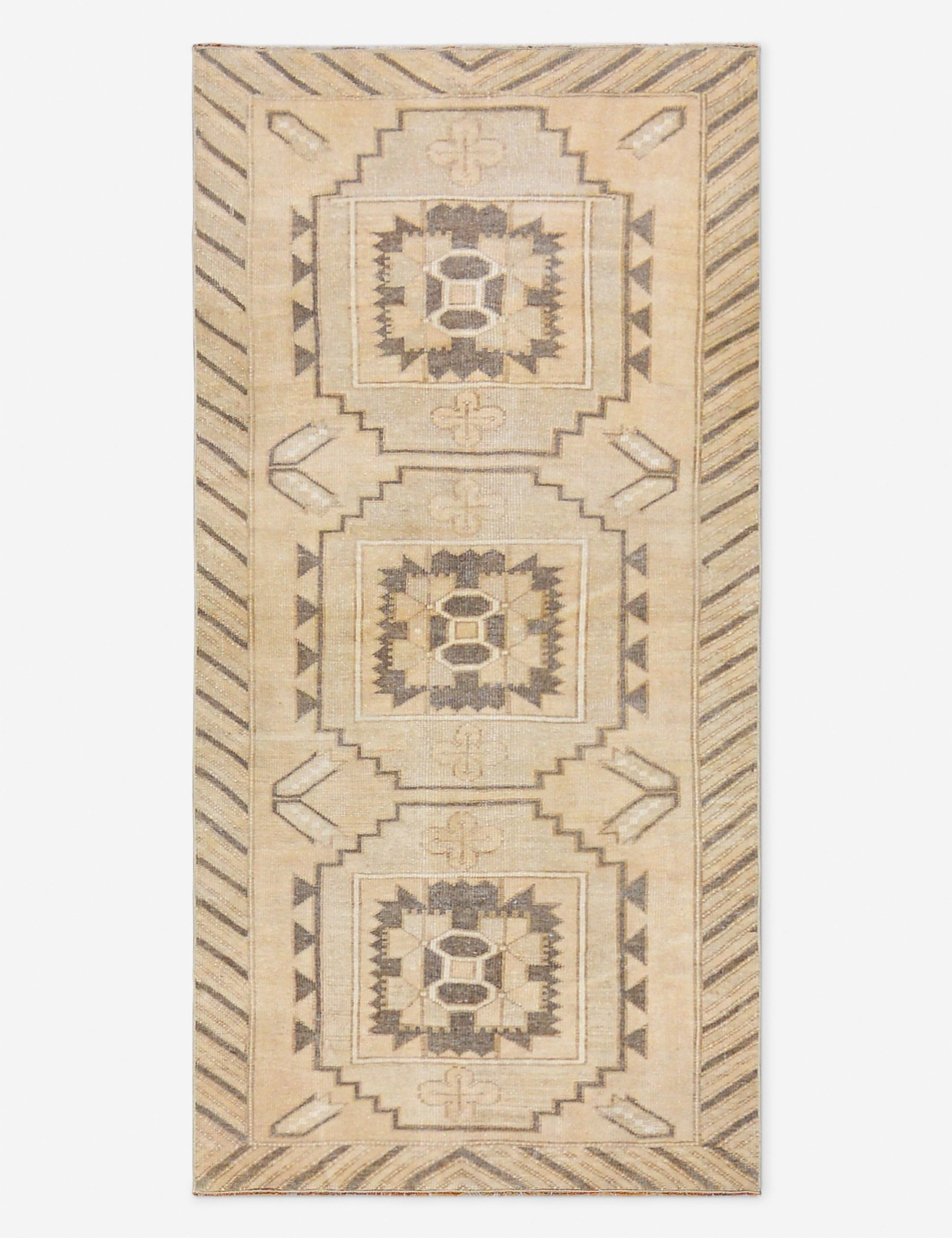 Vintage Turkish Hand-Knotted Wool Runner Rug No. 287, 2' 4 X 6' 5
