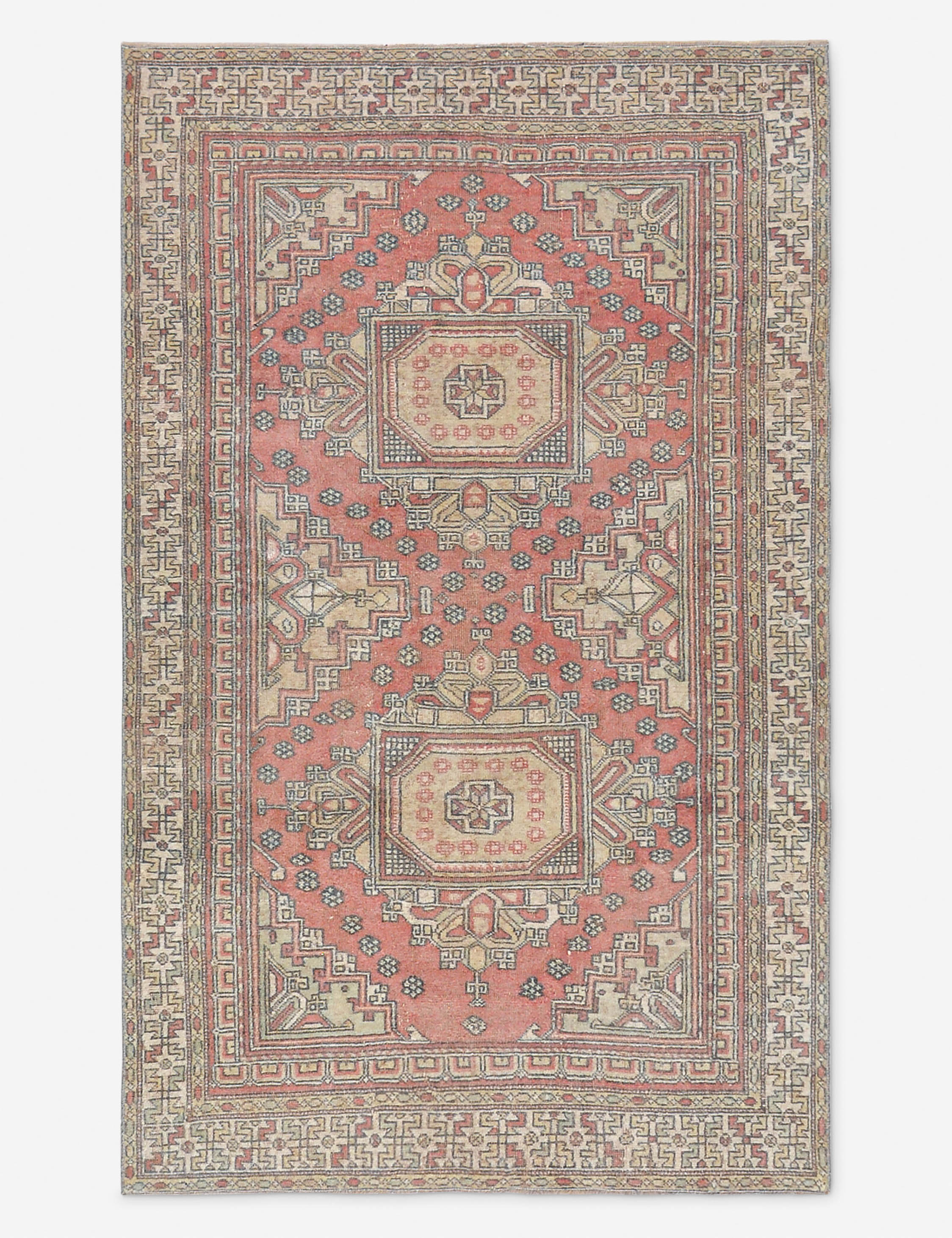 Vintage Turkish Hand-Knotted Wool Rug No. 525, 4' 1 X 6' 7