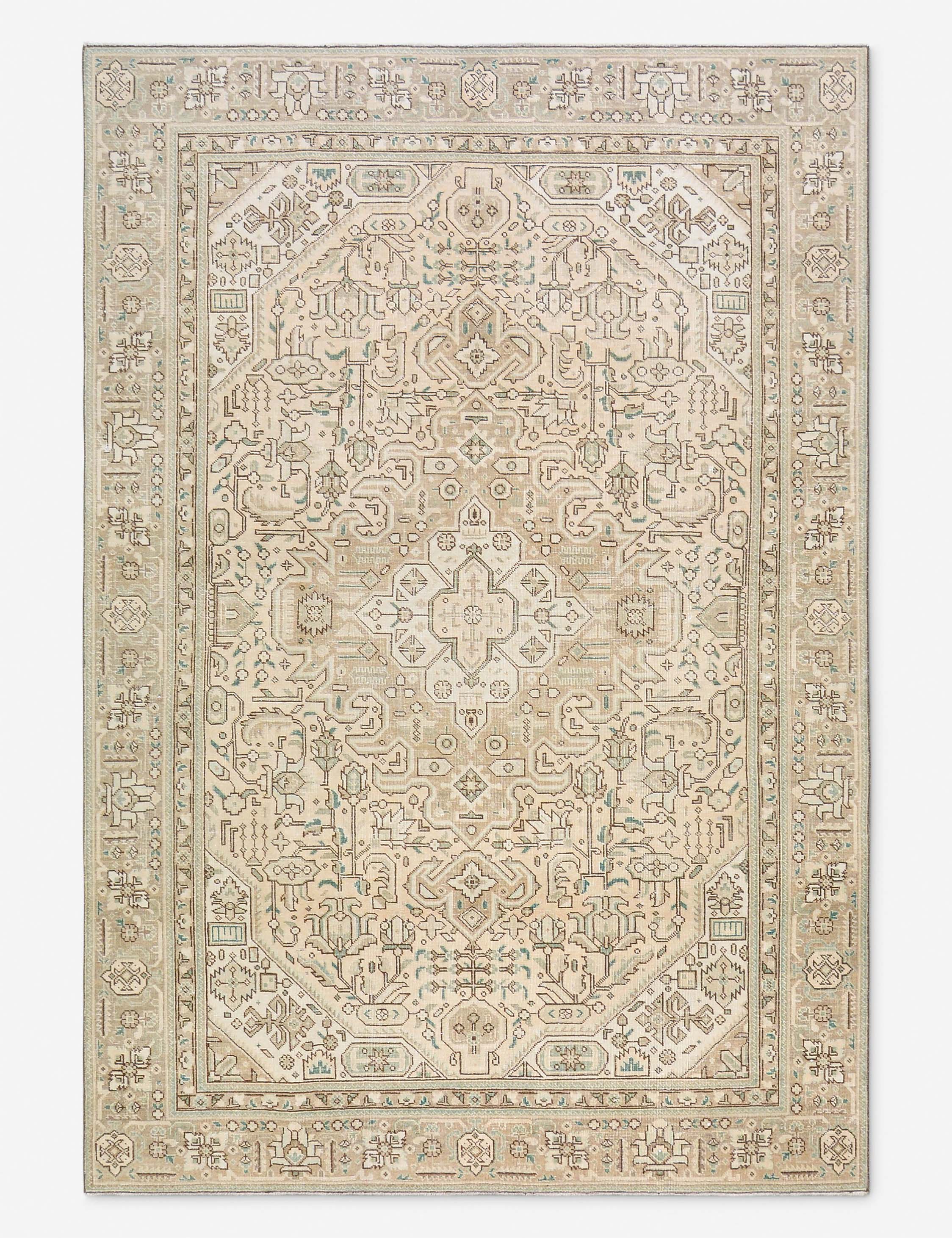 Vintage Turkish Hand-Knotted Wool Rug No. 528, 6' X 9'