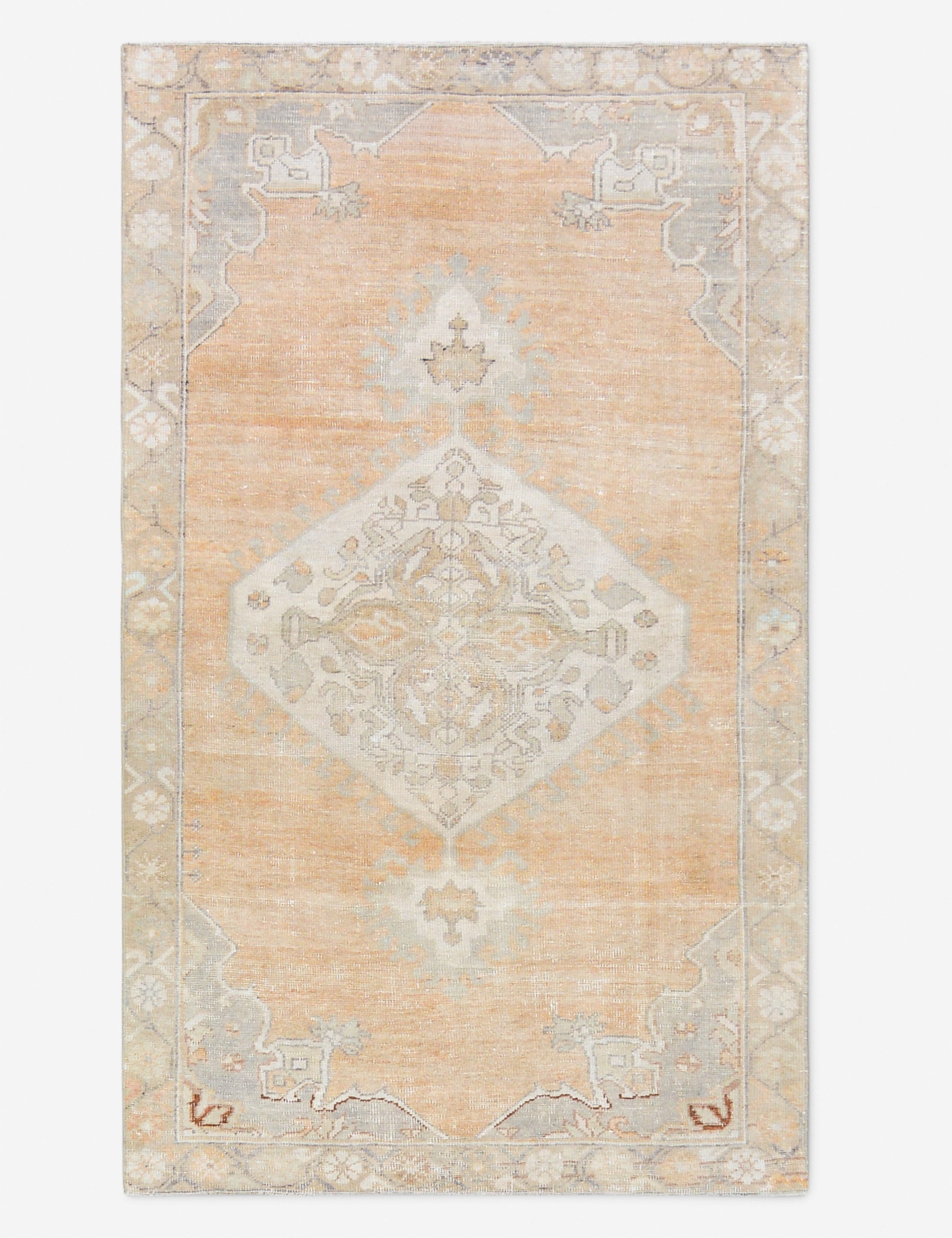 Vintage Turkish Hand-Knotted Wool Rug No. 529, 4' 2 X 7' 1