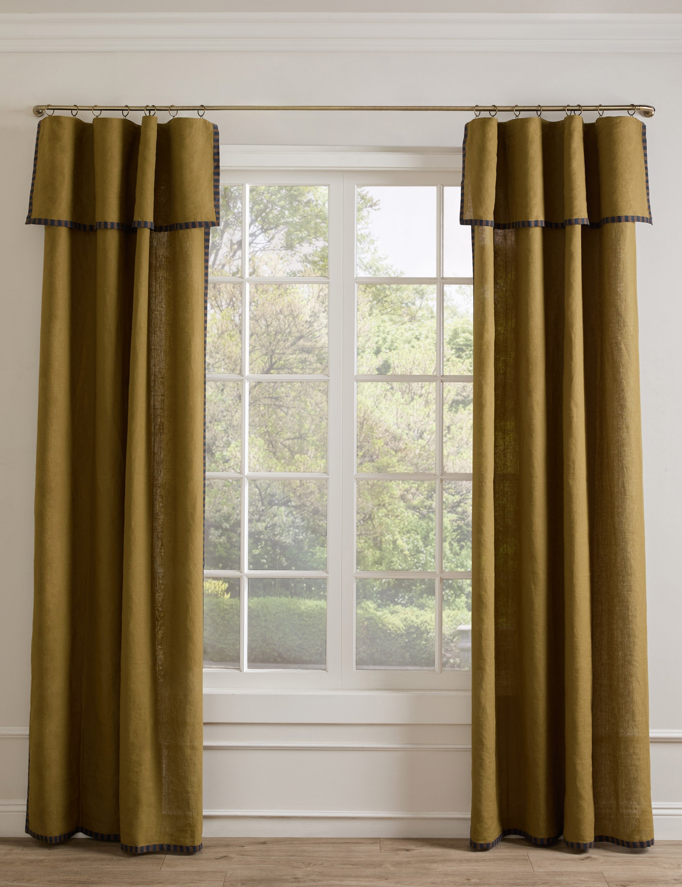 Banded Sheer Curtain Panel by Sarah Sherman Samuel