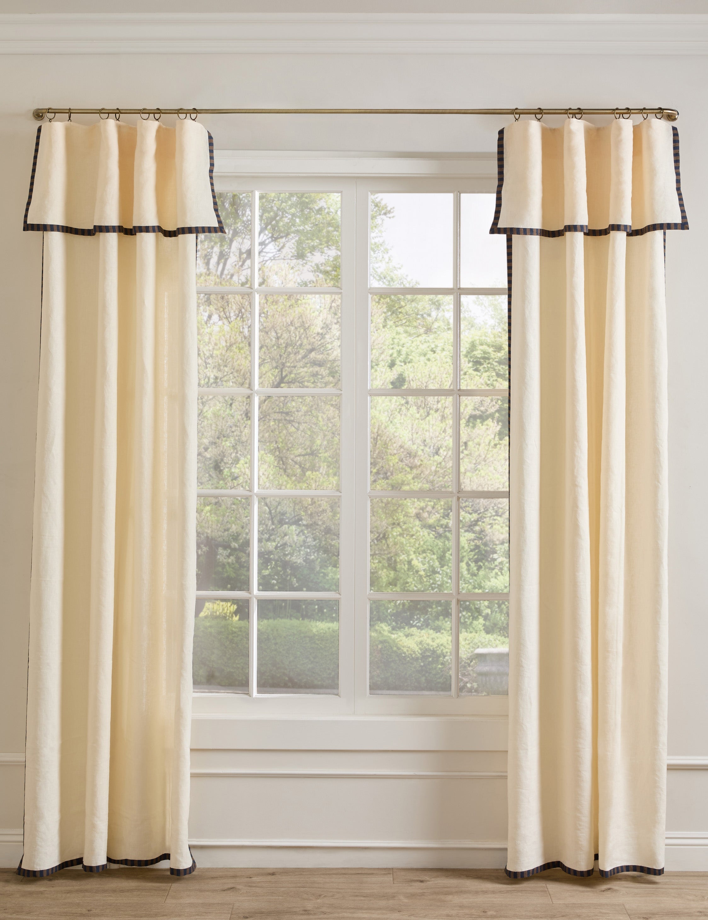 Banded Sheer Curtain Panel by Sarah Sherman Samuel