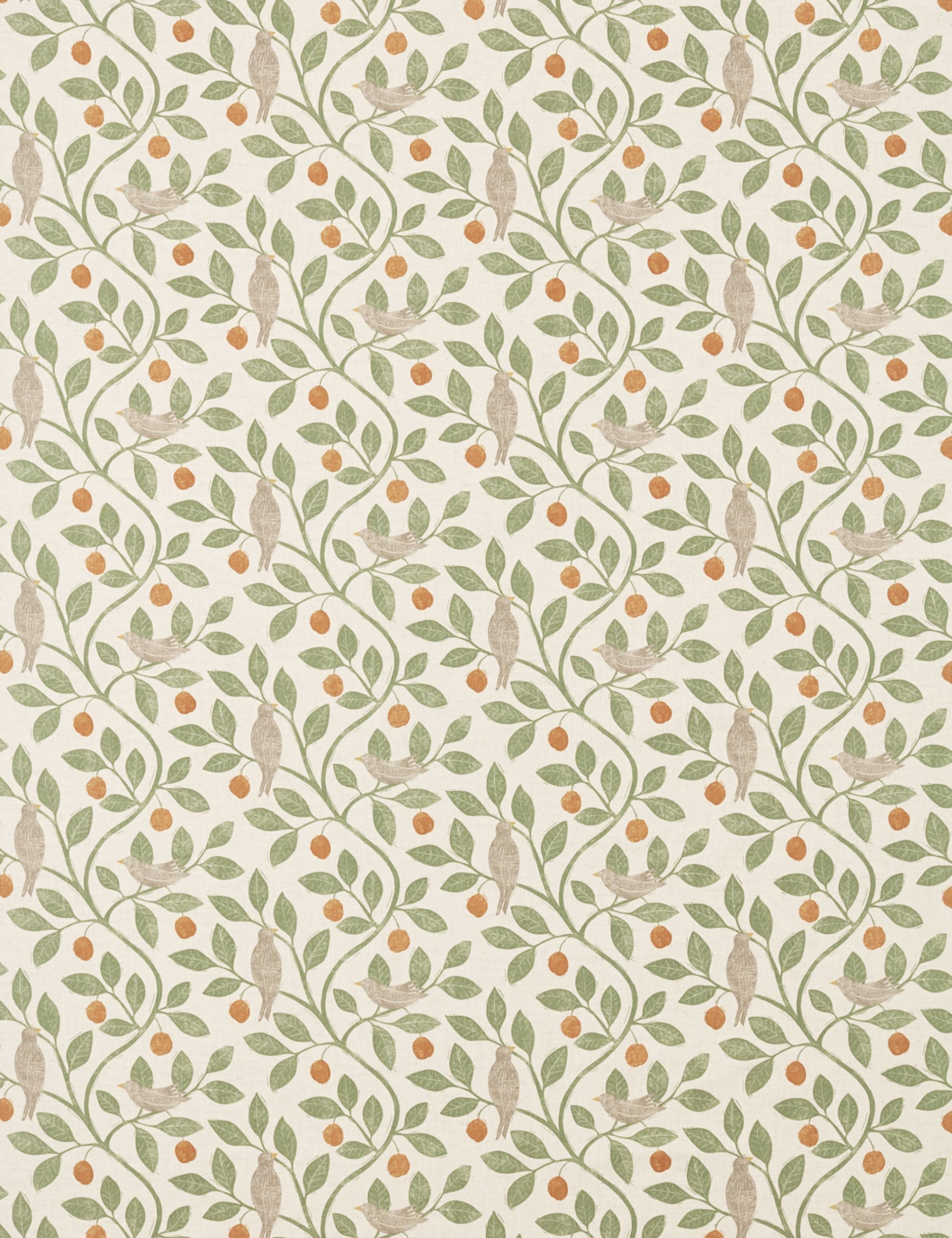 Damson Tree Cotton Fabric by Sanderson