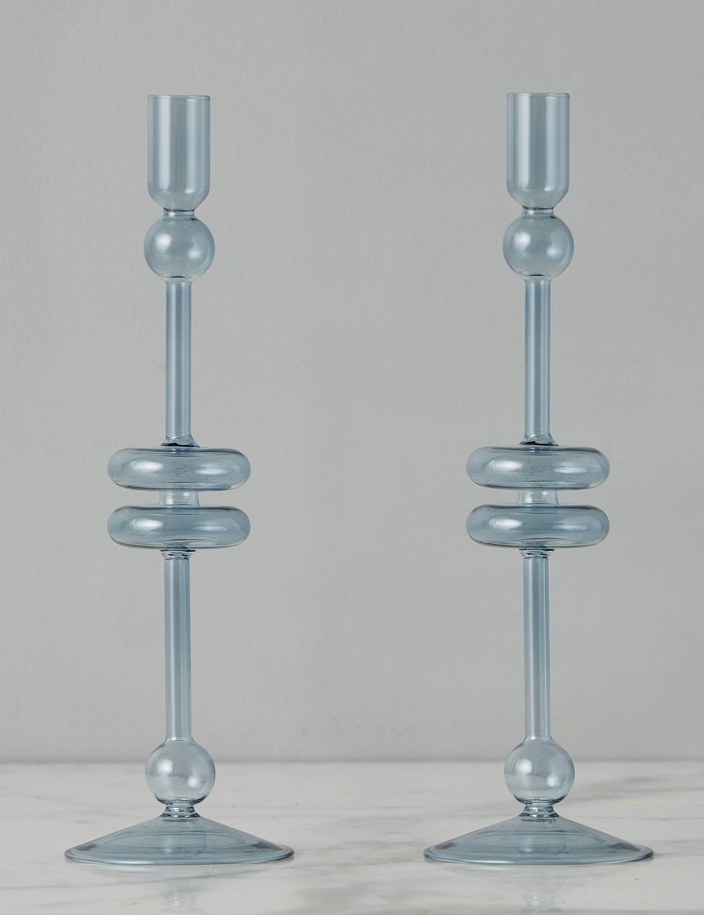 Glass Candlestick Pair (Set of 2) by etúHOME