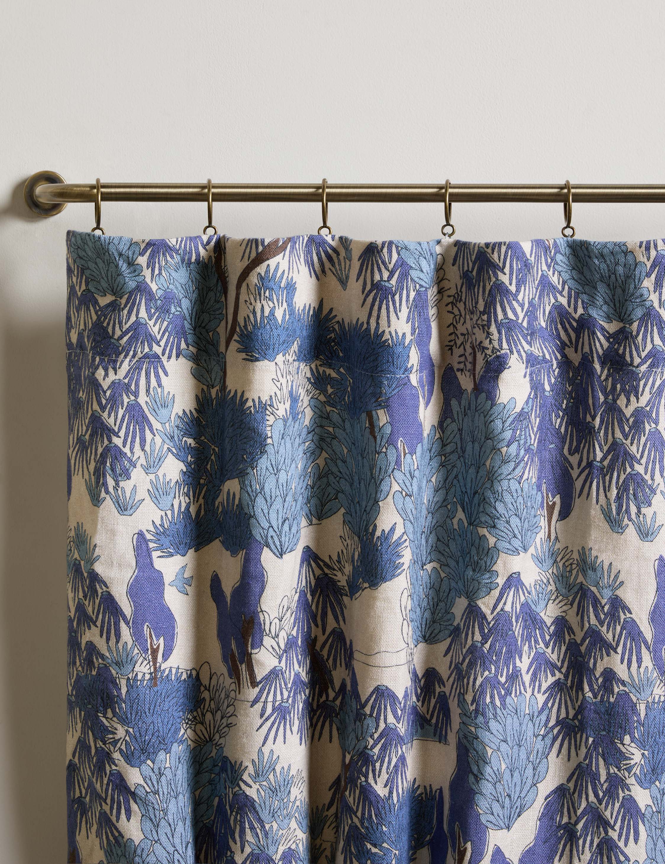 Garden Walk Linen Curtain Panel by Sarah Sherman Samuel