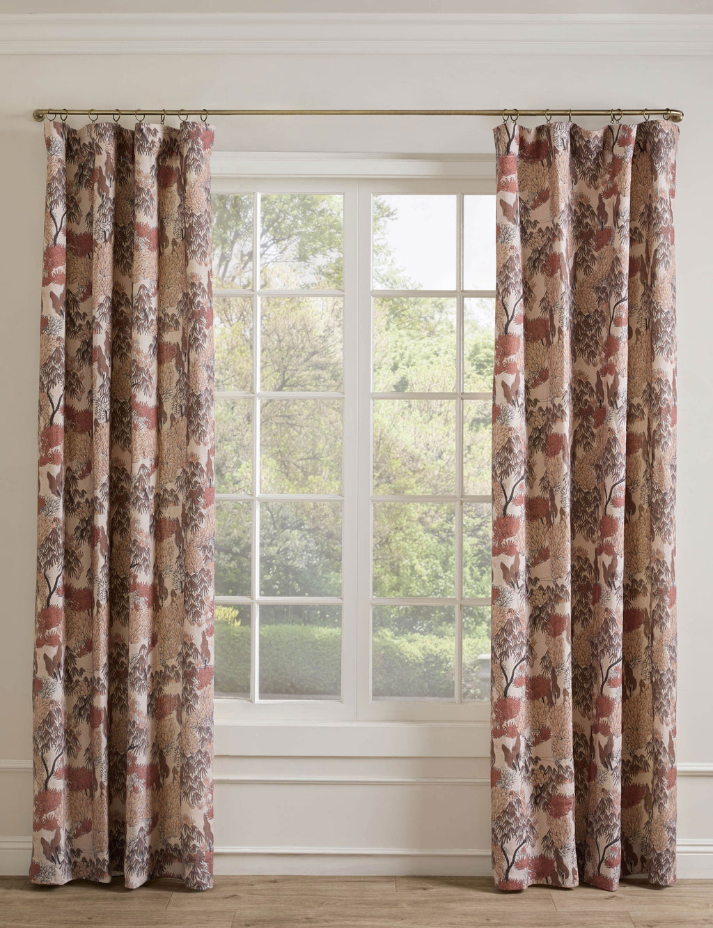 Garden Walk Linen Curtain Panel by Sarah Sherman Samuel
