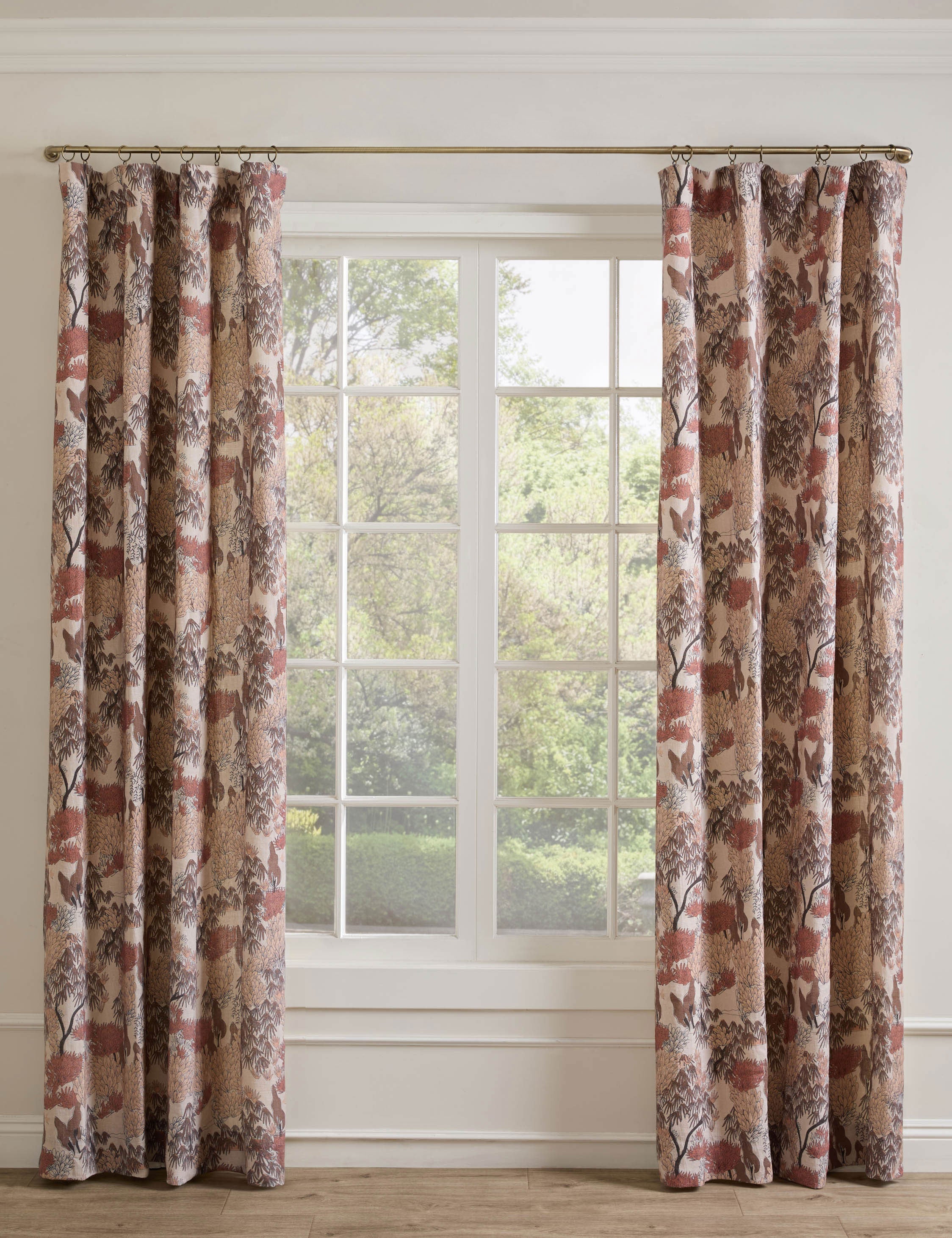 Garden Walk Linen Curtain Panel by Sarah Sherman Samuel
