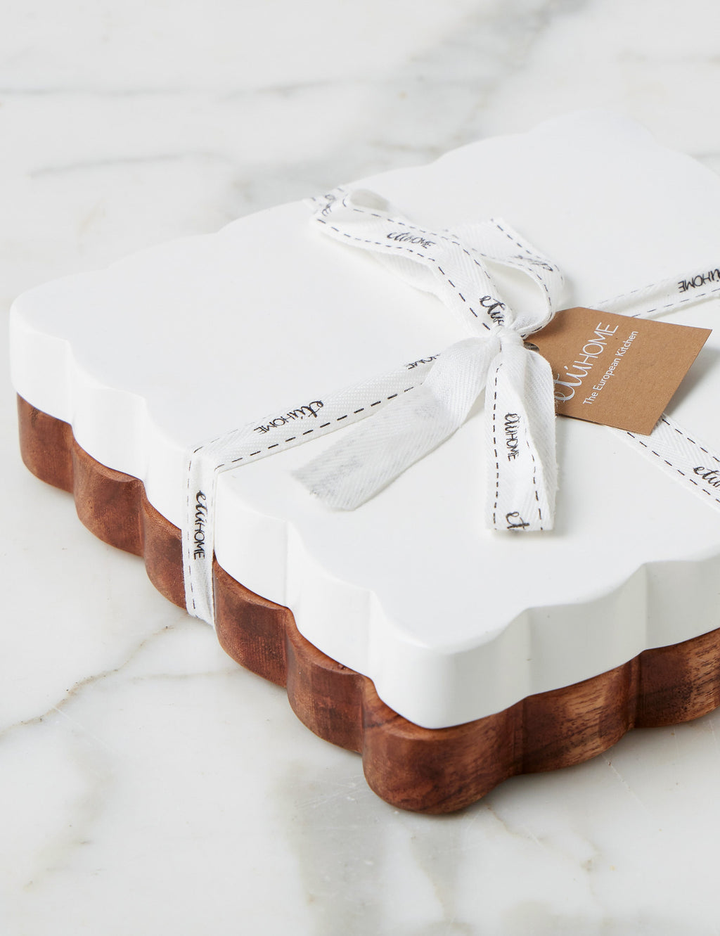 Scalloped Wood Appetizer Cheese Boards (Set of 2) by etúHOME