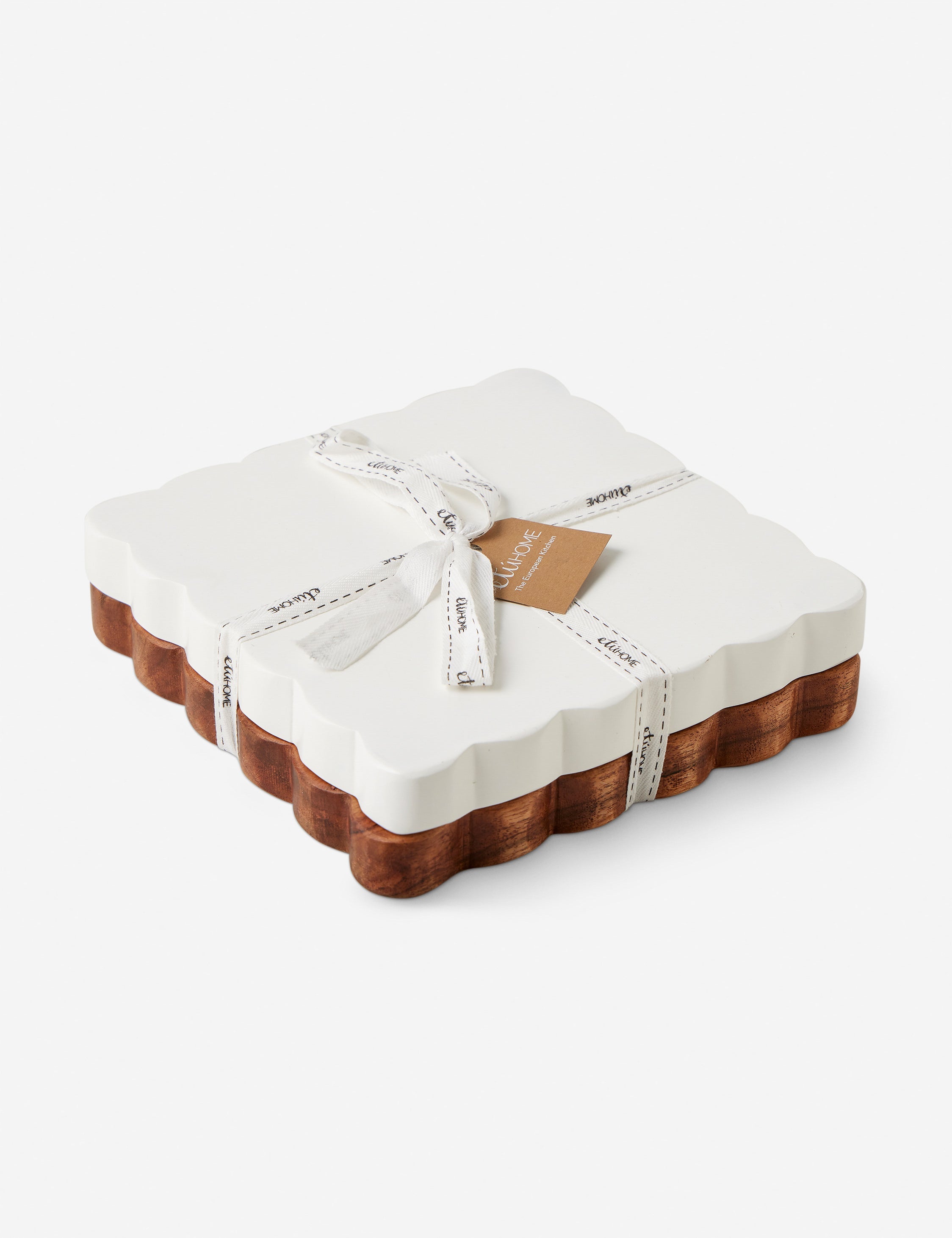 Scalloped Wood Appetizer Cheese Boards (Set of 2) by etúHOME