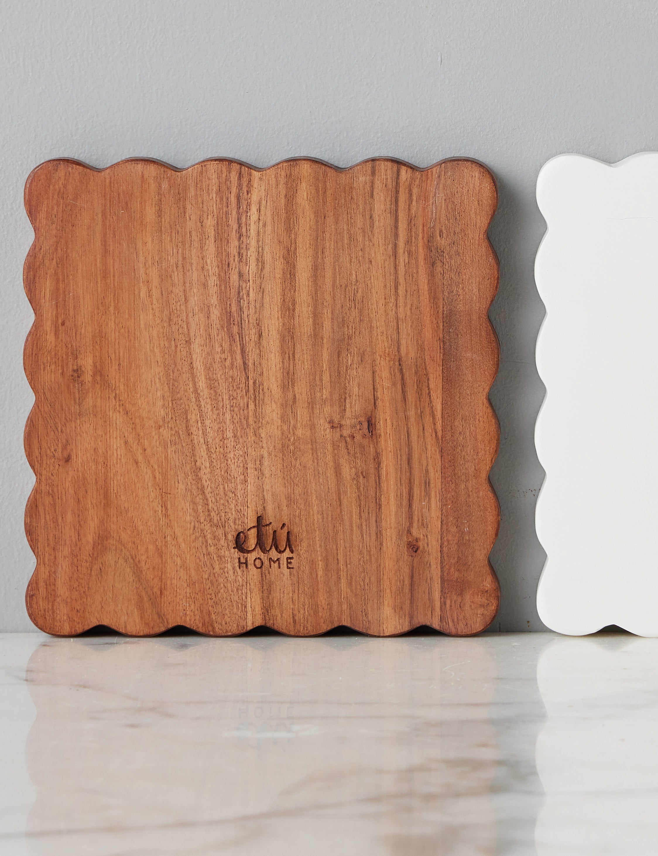 Scalloped Wood Appetizer Cheese Boards (Set of 2) by etúHOME