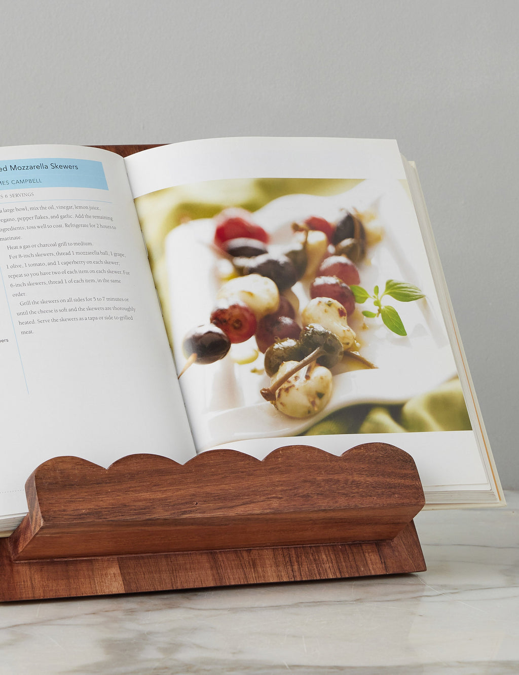 Scalloped Wood Book Stand by etúHOME
