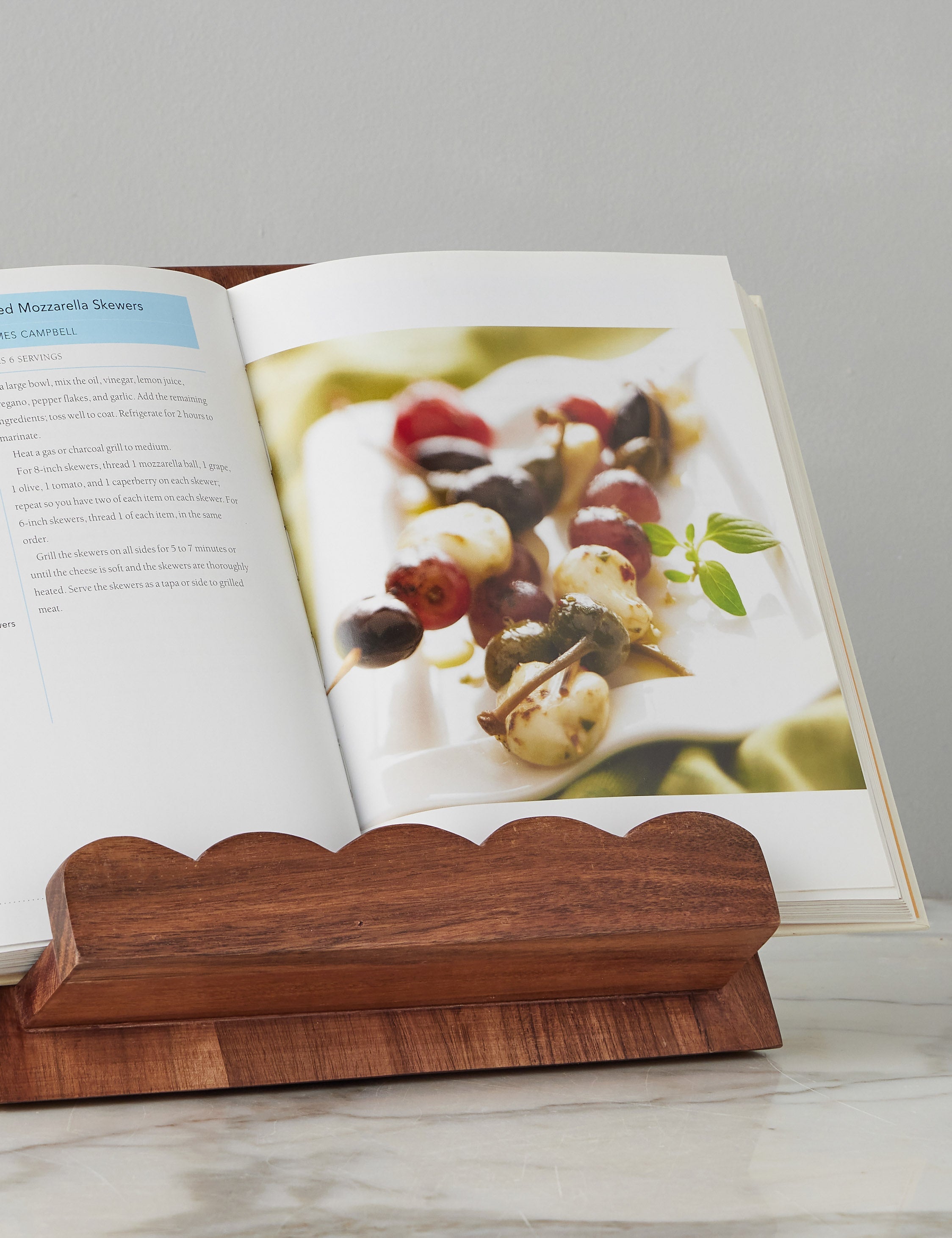 Scalloped Wood Book Stand by etúHOME