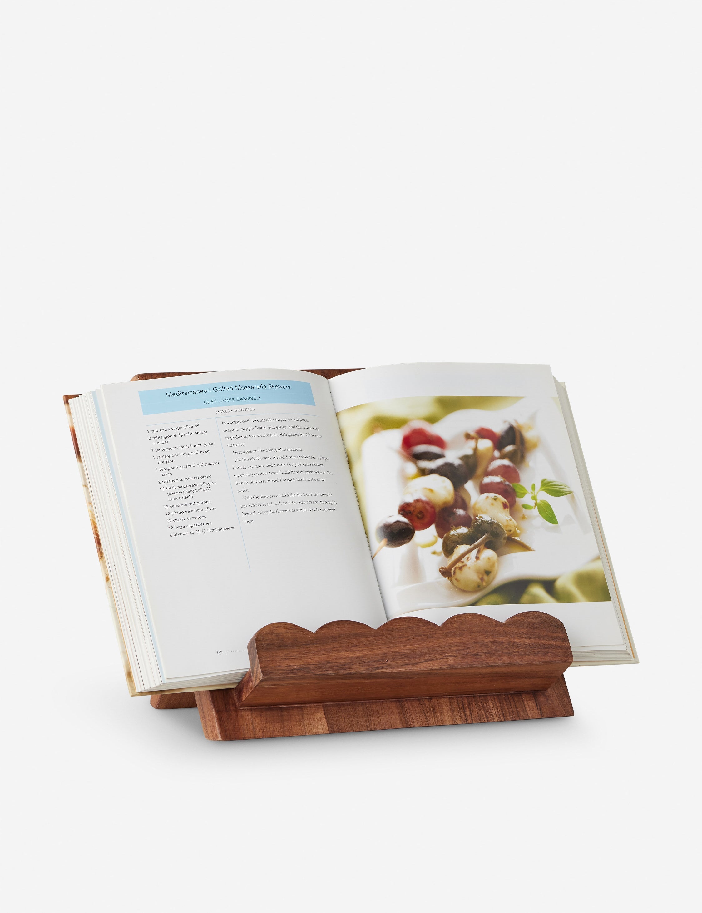 Scalloped Wood Book Stand by etúHOME
