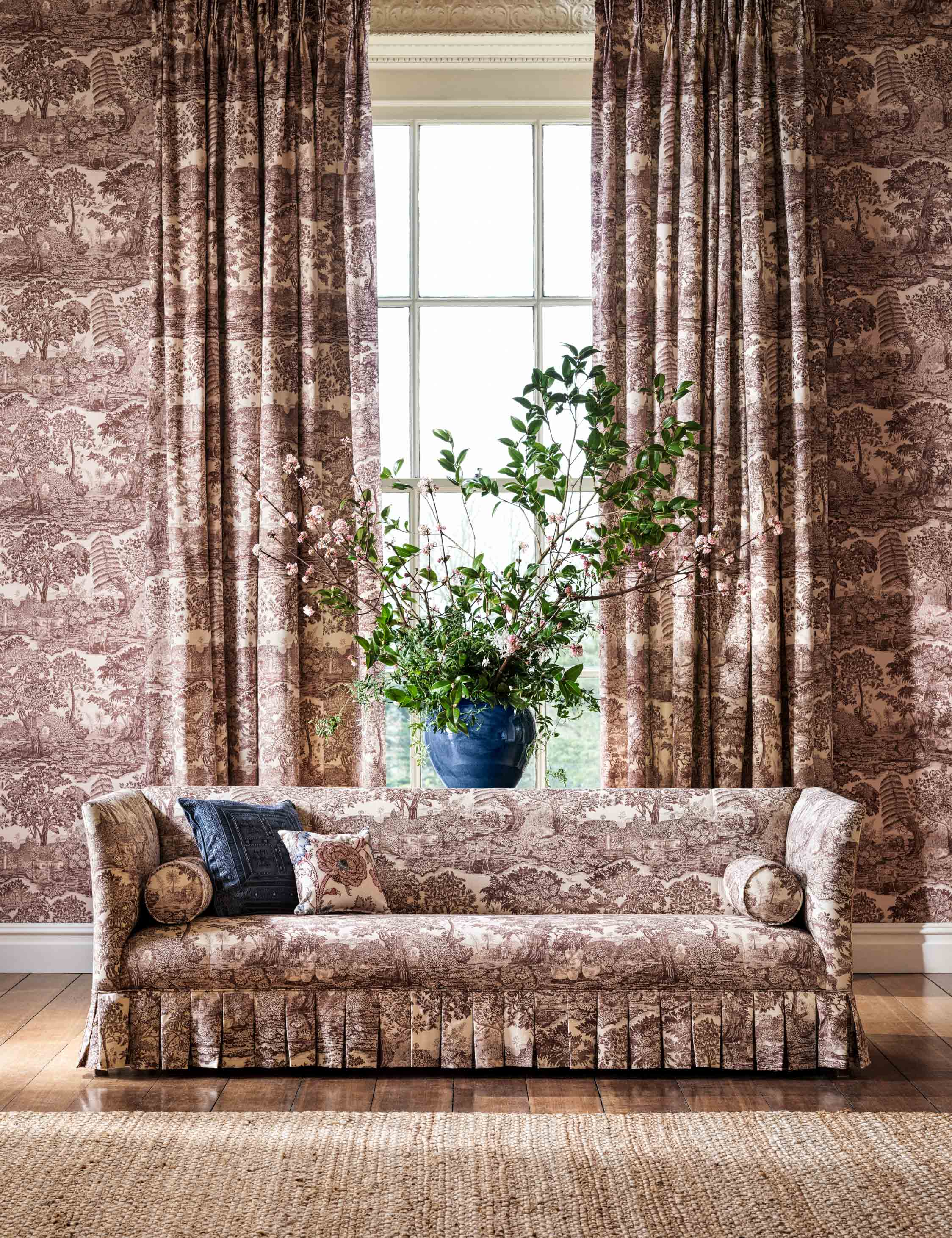 Highgrove Toile Linen-Blend Fabric by Sanderson